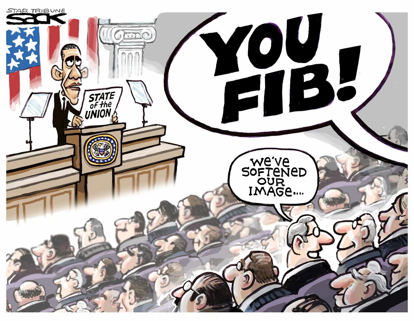 Steve Sack editorial cartoon for Feb. 12, 2013.