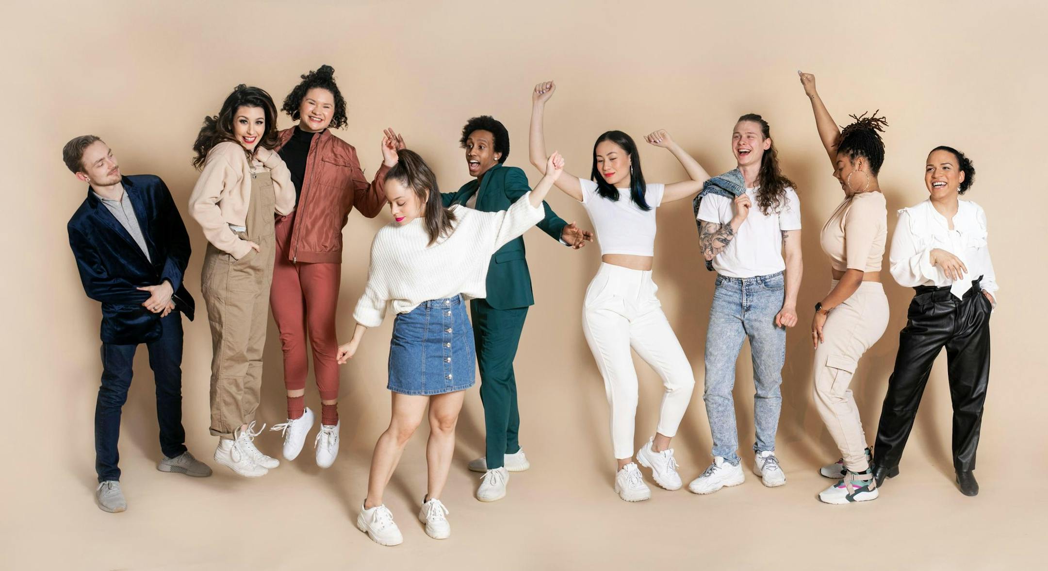 The Shapeshift dancers (from left): Nate Crash, Hannah Herrig, Sophia Meza, Ashley Selmer, Nate Kay, Rachel Miller, Gabriel Blackburn, Ryan Olivia McCoy and Luis Nufio.