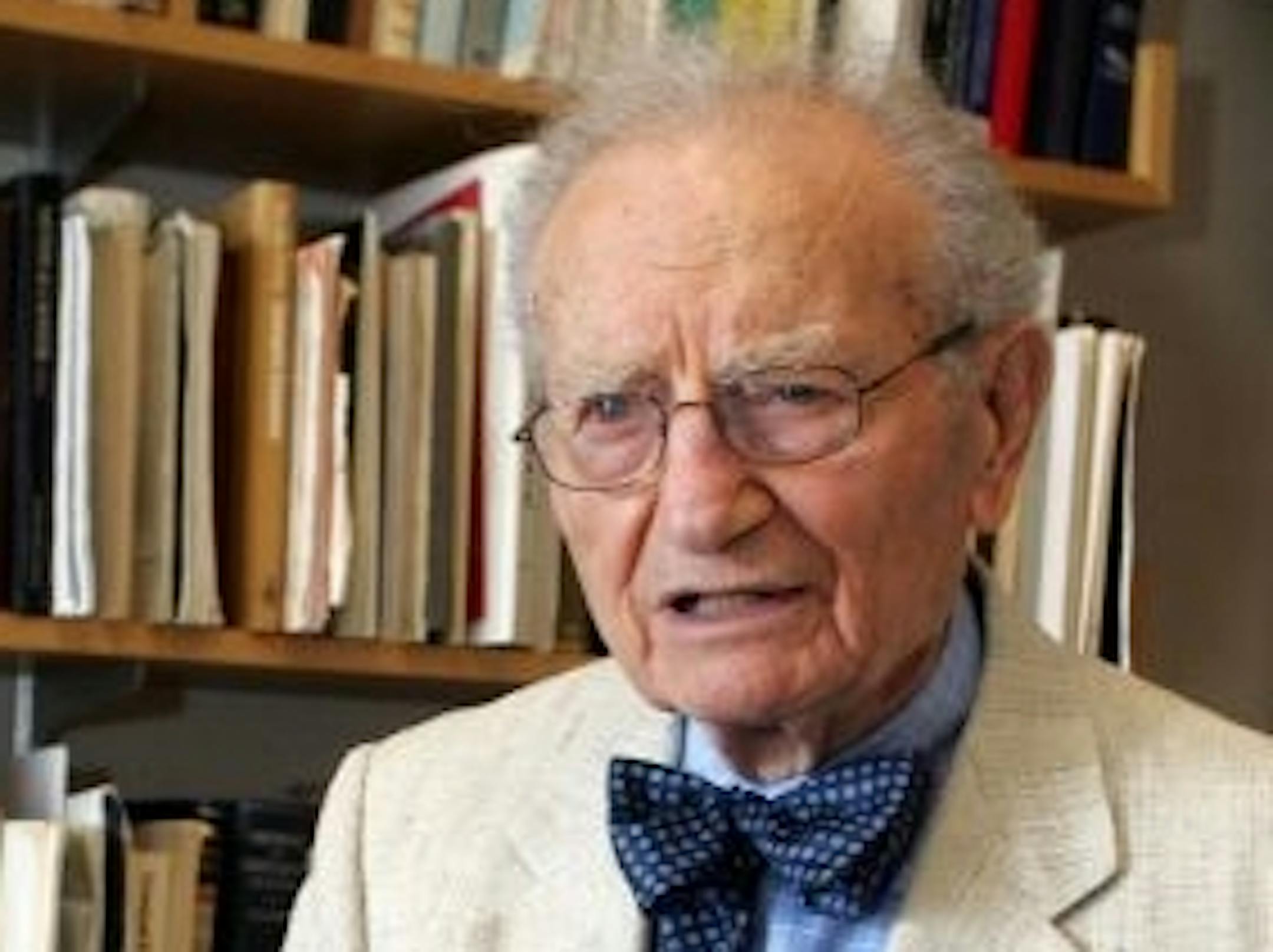 Paul Samuelson in his office at the Massachusetts Institute of Technology in Cambridge, Mass., in a Sept. 3, 2004 file photo. Samuelson, the first American Nobel laureate in economics and the foremost academic economist of the 20th century, died Sunday, Dec. 13, 2009, at his home in Belmont, Mass. He was 94.