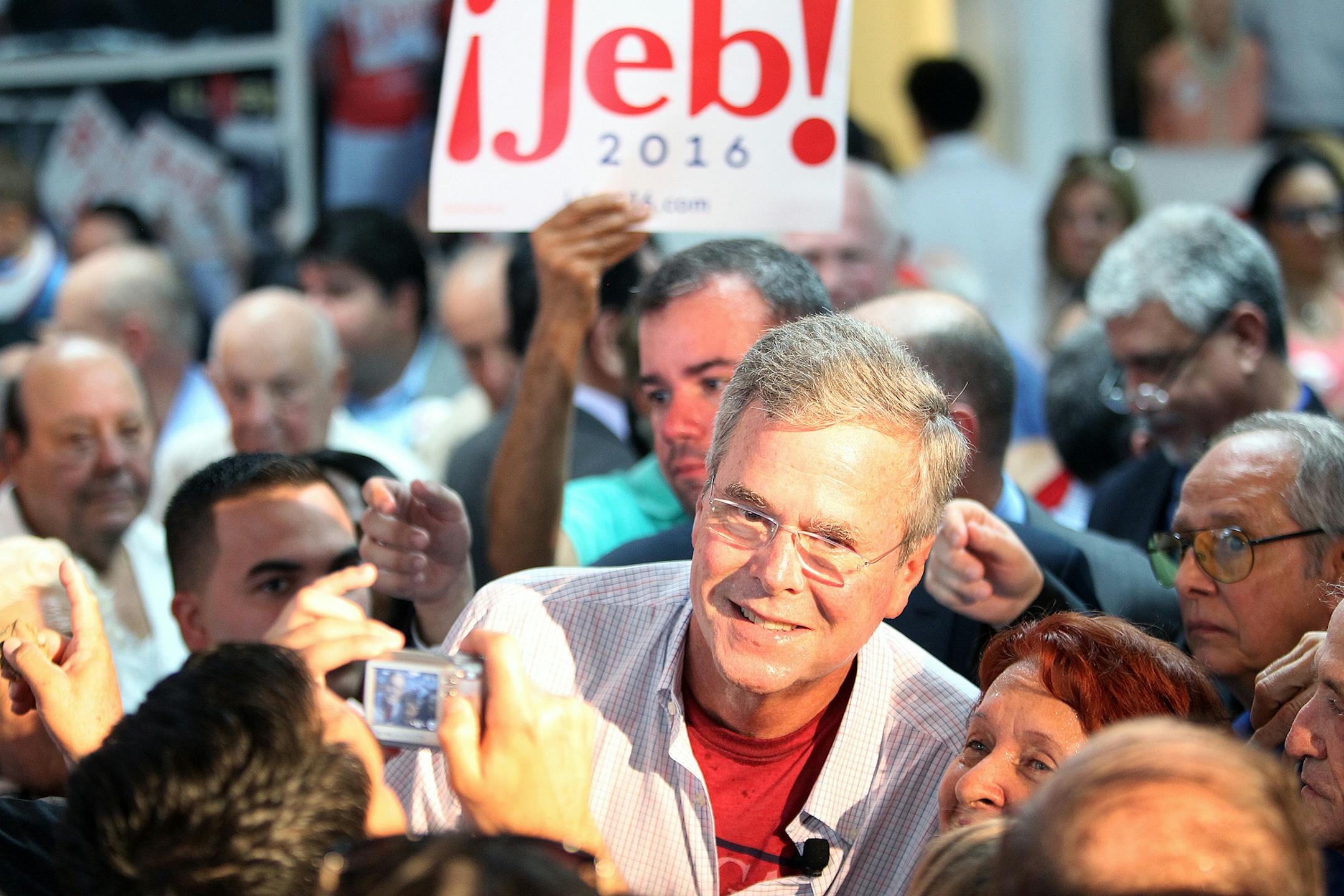 Republican presidential candidate Jeb Bush at a campaign event in Coral Gables, Fla., on Saturday, Sept. 12, 2015. (Roberto Koltun/El Nuevo Herald/TNS)