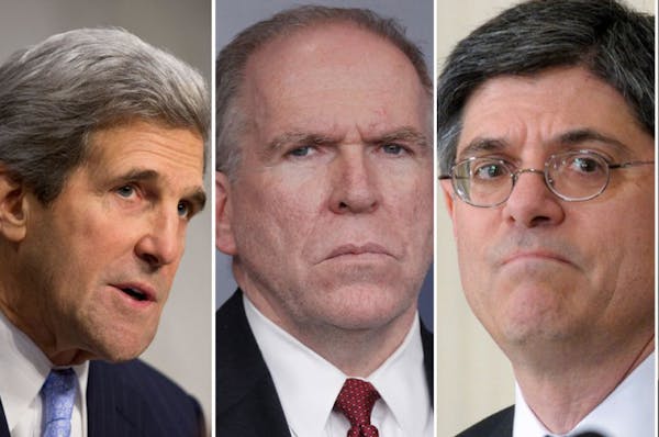 Obama's cabinet nominees: Sen. John Kerry, John Brennan and Jack Lew.