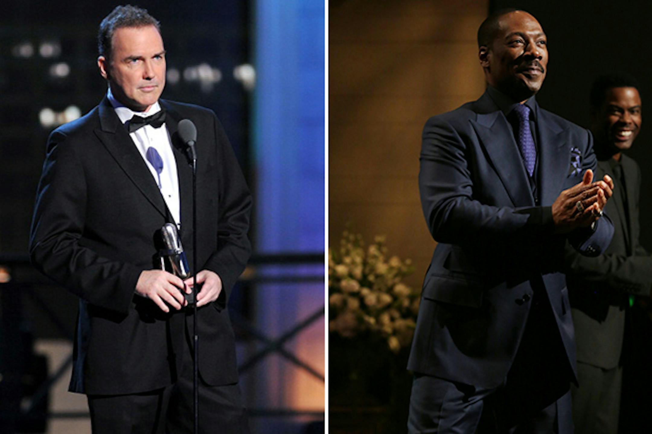 Norm Macdonald, left, and Eddie Murphy.