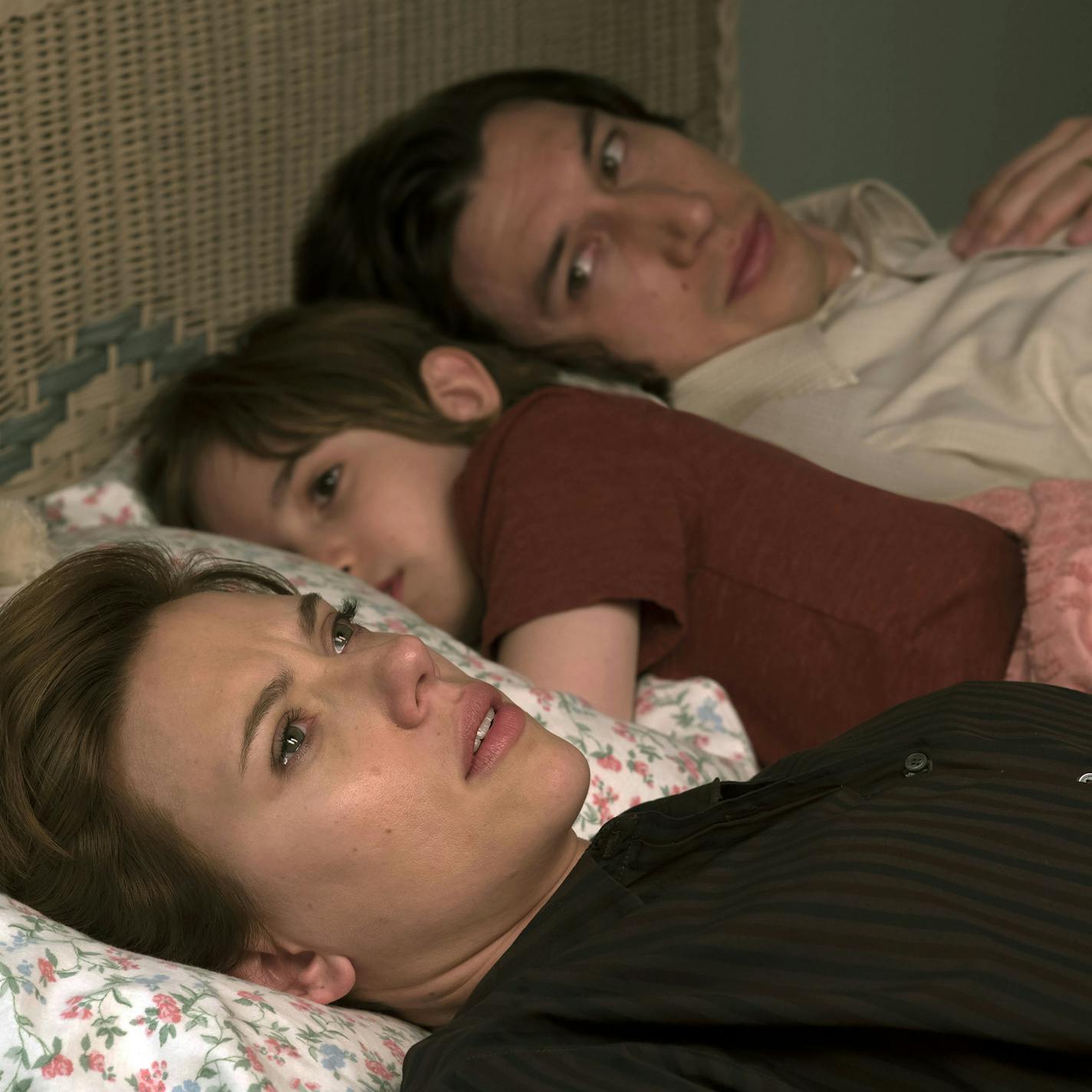 This image released by Netflix shows Scarlett Johansson, left, and Adam Driver in "Marriage Story." AARP, the organization for retired persons, has released nominations for its annual Movies for Grownups awards, which is designed to reward films that resonate with older viewers and fight industry ageism. AARP The Magazine on Tuesday, Nov. 26, 2019 nominated &#x201c;A Beautiful Day in the Neighborhood,&#x201d; &#x201c;Bombshell,&#x201d; &#x201c;Little Women,&#x201d; &#x201c;Marriage Story,&#x201d