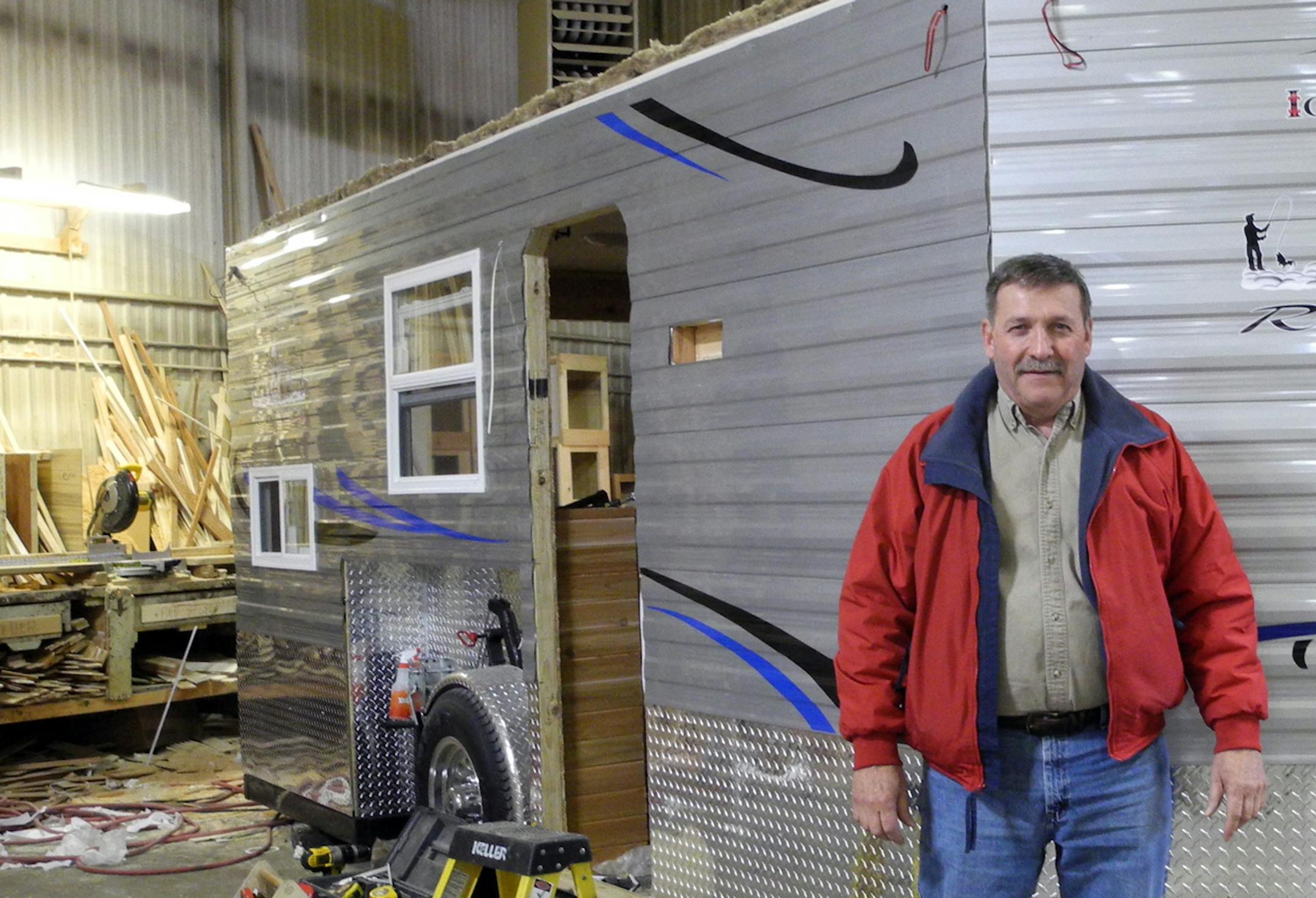 Jeffrey Drexler, above, is founder and owner of Montevideo-based American Surplus & Manufacturing, which builds the Ice Castle brand of ice-fishing houses. The company will open a second factory in Pine River thanks to a loan from the state.