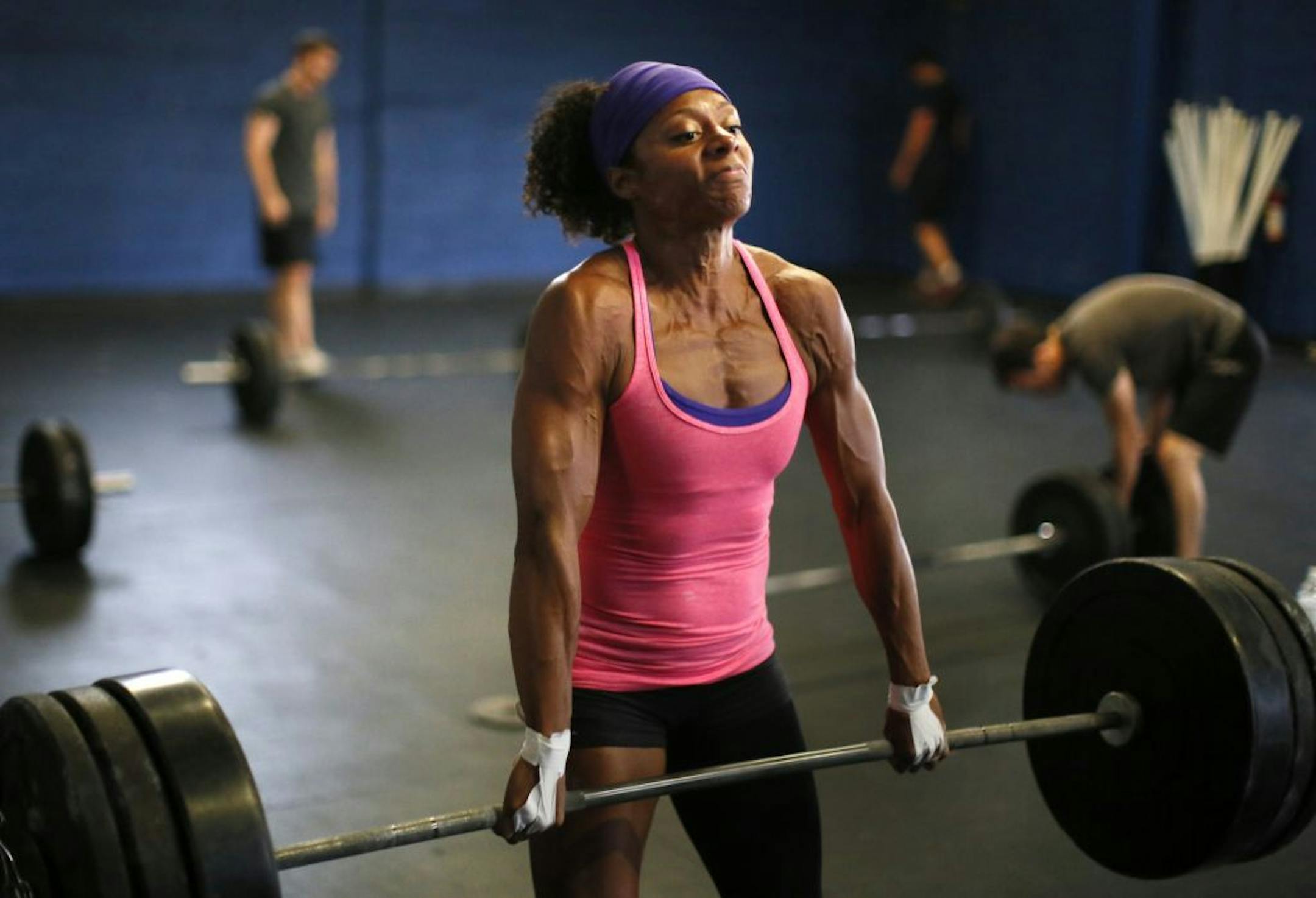 Deborah Cordner Carson lifted 198 pounds recently at the CrossFit St. Paul center, where she began working out three years ago.