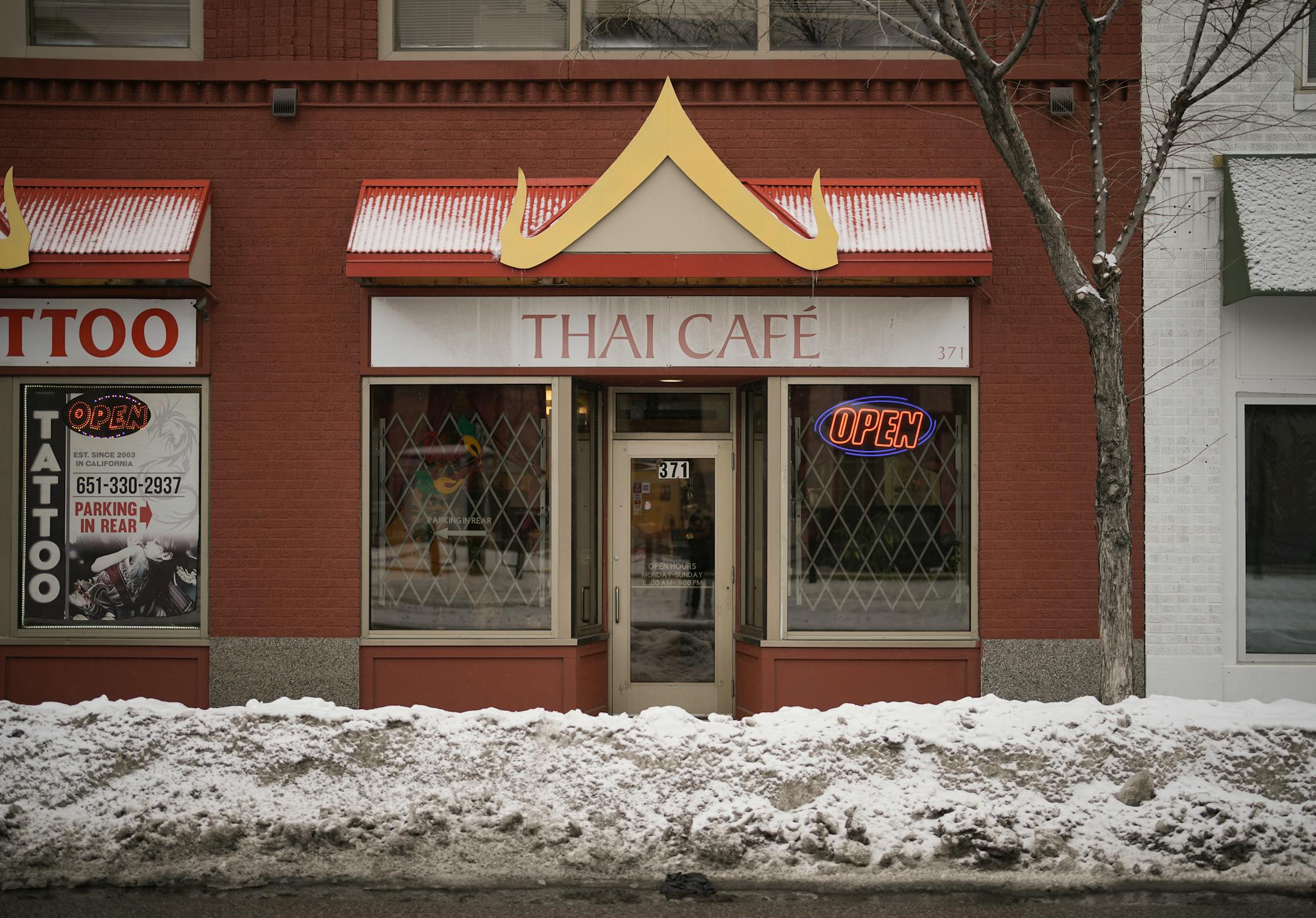 The exterior of Thai Cafe on University Ave. in St. Paul. The humble Thai Cafe has been located on University Ave. in St. Paul for more than a decade.