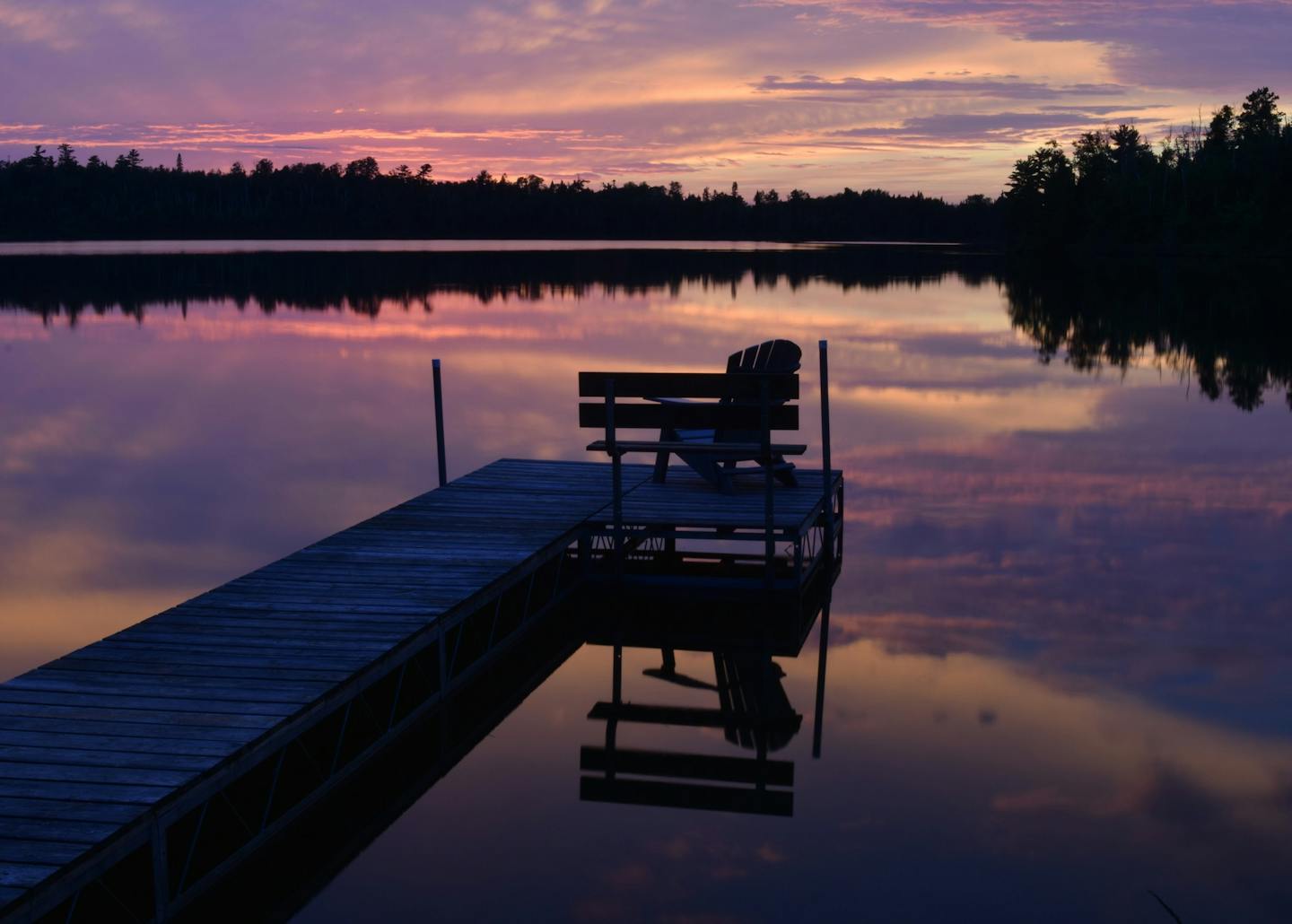 Another magnificent two-hour sunset seen from Tofte Lake Center near Ely, Minn.