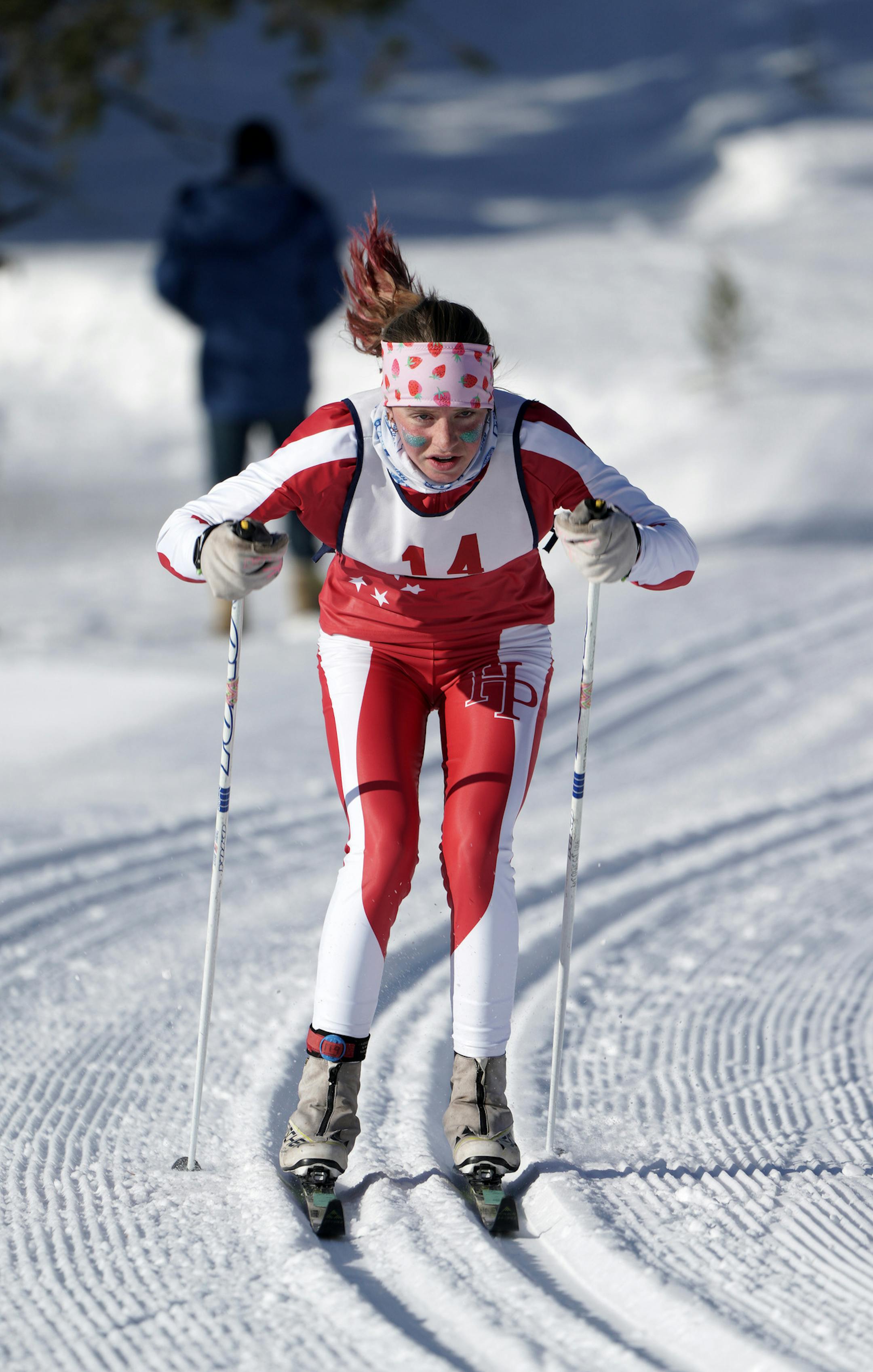 Molly Moening of St. Paul Highland Park skied in the classic portion of the Section 3 meet on Feb. 4 at Theodore Wirth Park in Minneapolis. Photo: BRIAN PETERSON • brian.peterson@startribune.com