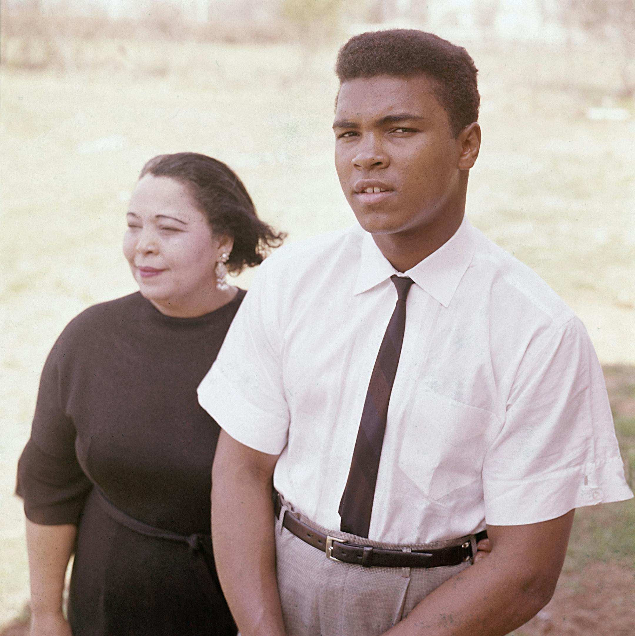Young boxer Cassius Clay is seen with his mother, Odessa Grady Clay, April 2, 1963, at an unknown location. (AP Photo) ORG XMIT: APHS057528