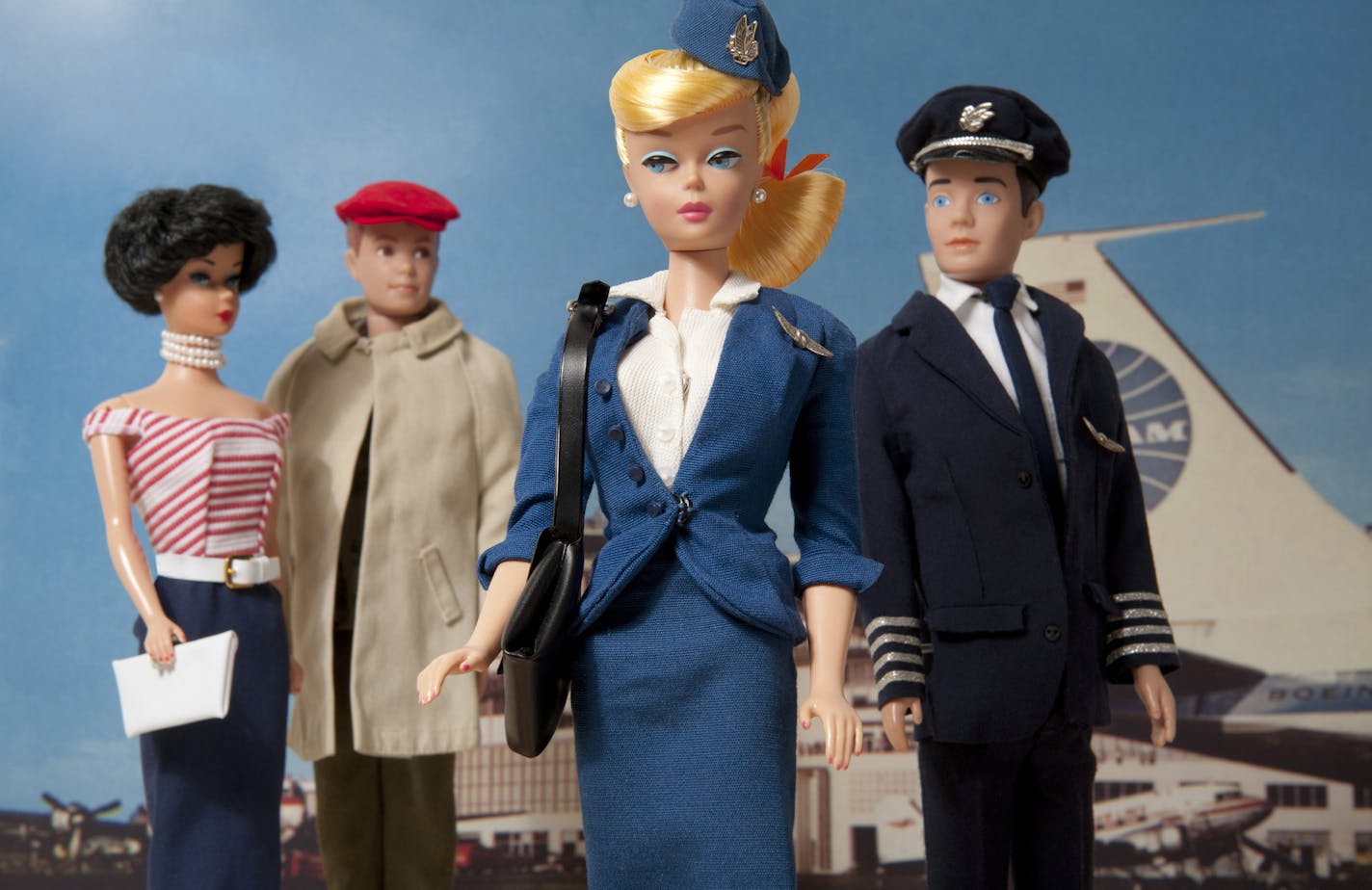 Nicole Houff's "Flight Attendant Barbie." WonderWomen exhibit. Provided by Katherine E. Nash Gallery.