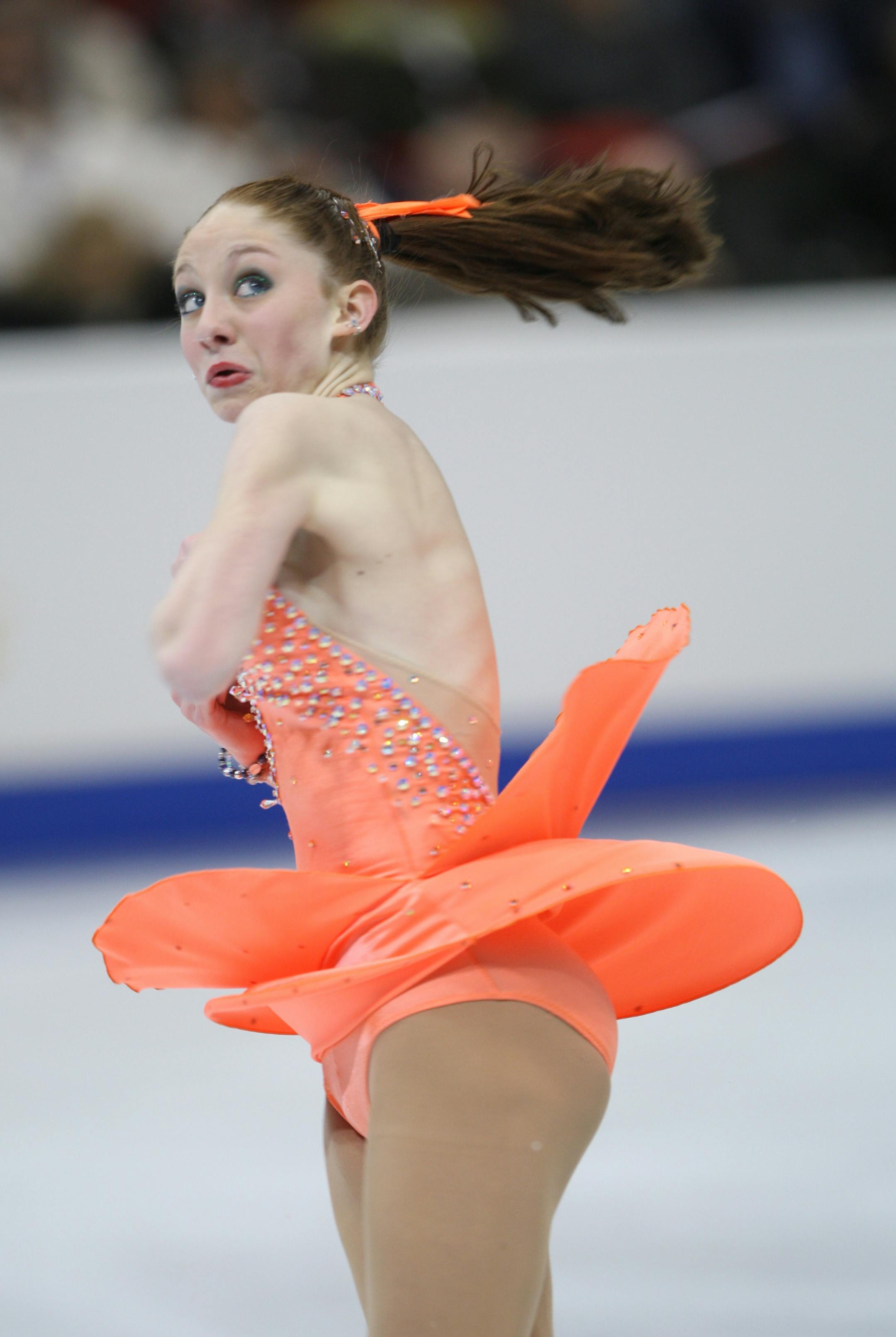 Kirsten Olson of the Starlight Ice Dance Club during her junior ladies free skating program Tuesday night at Xcel Energy Center in St. Paul.
