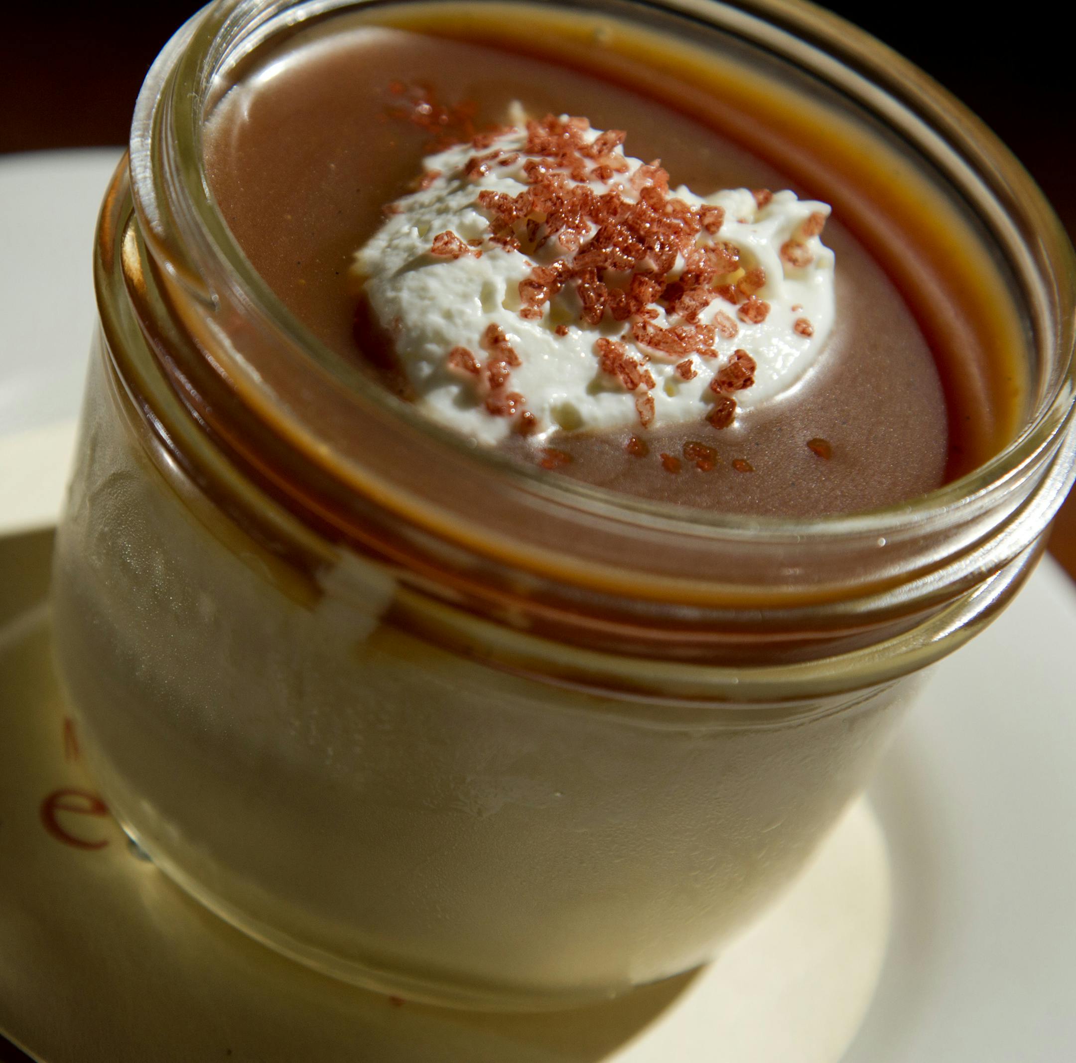 Nancy Silverton's butterscotch budino at the 112 Eatery in Minneapolis, Minn. ] CARLOS GONZALEZ cgonzalez@startribune.com, April 2, 2012 , Minneapolis, Minn, My top 5 late-night desserts. After a night of drinks, some people prefer greasy spoons. Others, like me, enjoy a little decadence after imbibing. No. 1 is 112 Eatery's Butterscotch Budino (shooting 2 desserts, tres leches, and budino pudding) AND Pot brownies at Amsterdam Bar & Hall in St. Paul