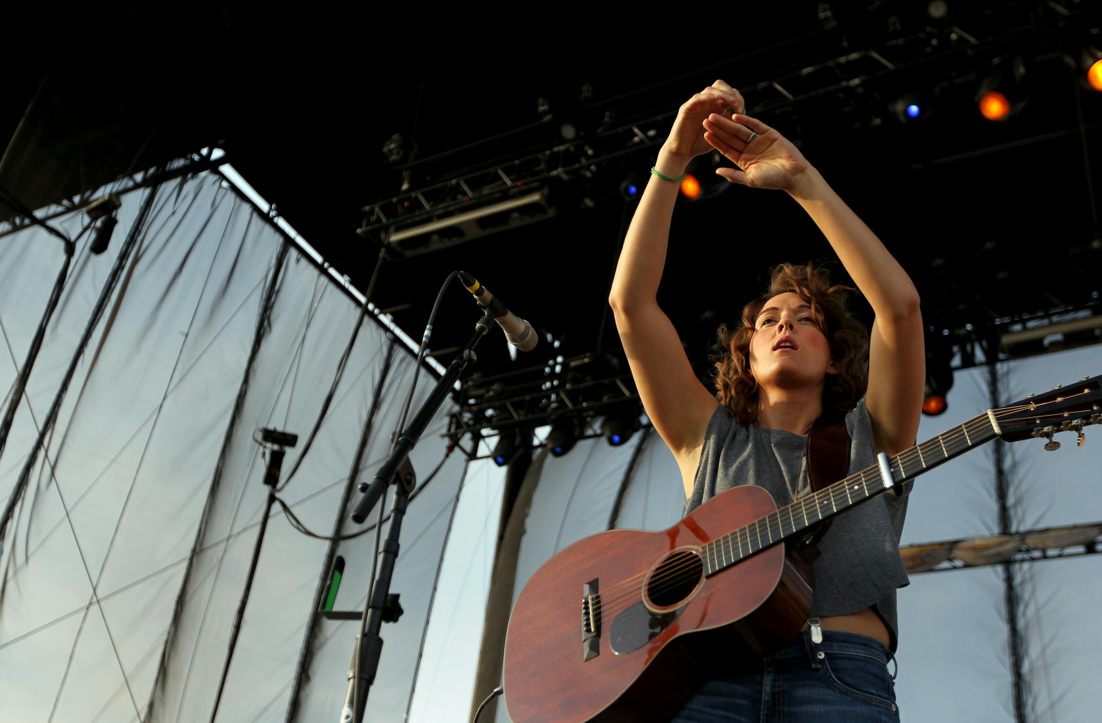 Brandi Carlile performs during Avett Fest at the Somerset Ampitheater in Somerset, Wisc., on Saturday, June 29, 2013. The concert featured the Wheeler Brothers,, Dr. Dog, Brandie Carlile, and the Avett Brothers. ] (ANNA REED/STAR TRIBUNE) anna.reed@startribune.com (cq)