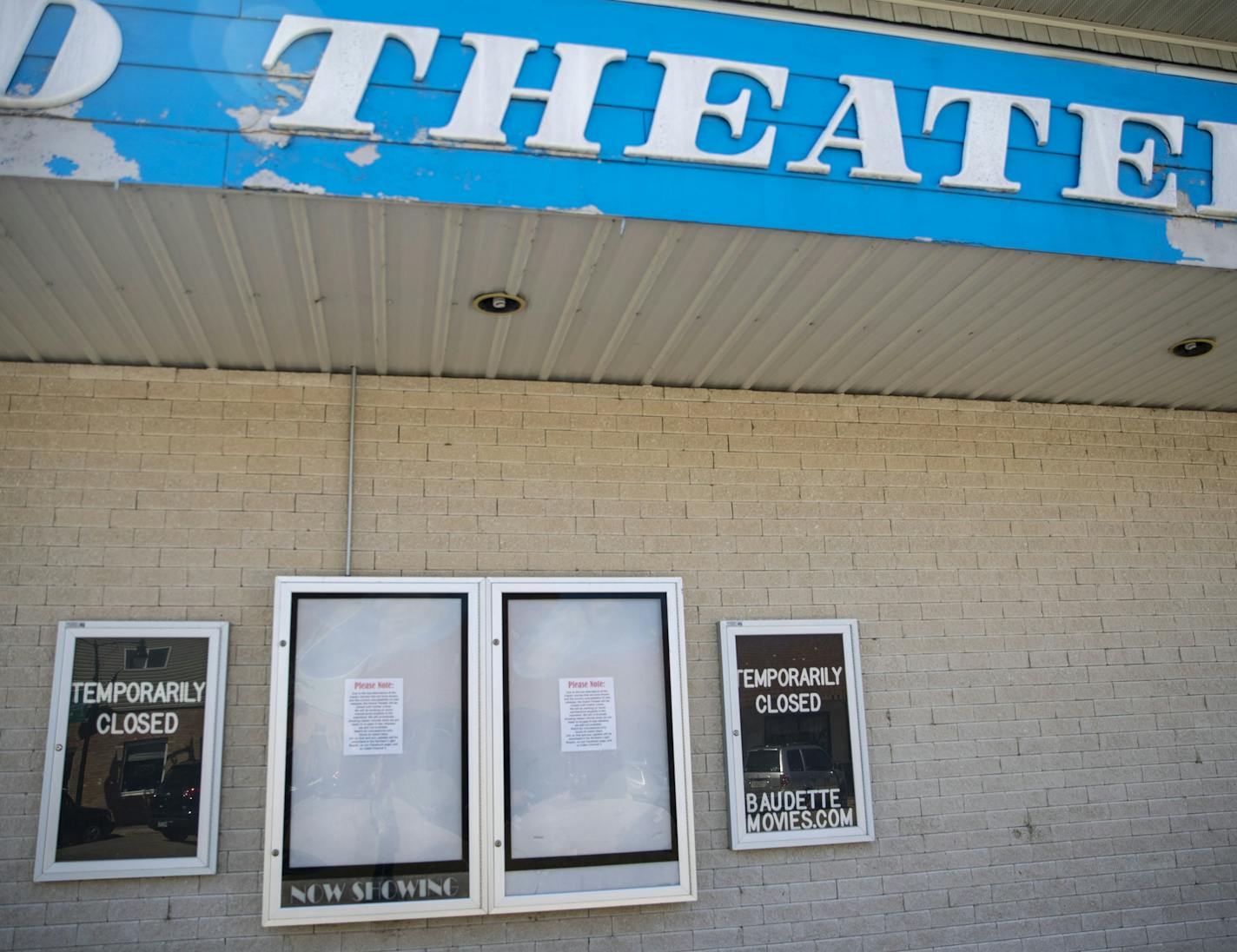 The local movie theater in Baudette, Minn. closed, then attempted to re-open by showing classic movies like "Jaws" before closing down again due to lack of customers. ] ALEX KORMANN • alex.kormann@startribune.com Baudette, Minn. in Lake of the Woods County was one of the last towns in the state to get a confirmed COVID-19 case. The town sits right on the Canadian border and is often one of the last to be affected by things happening across the state and country.