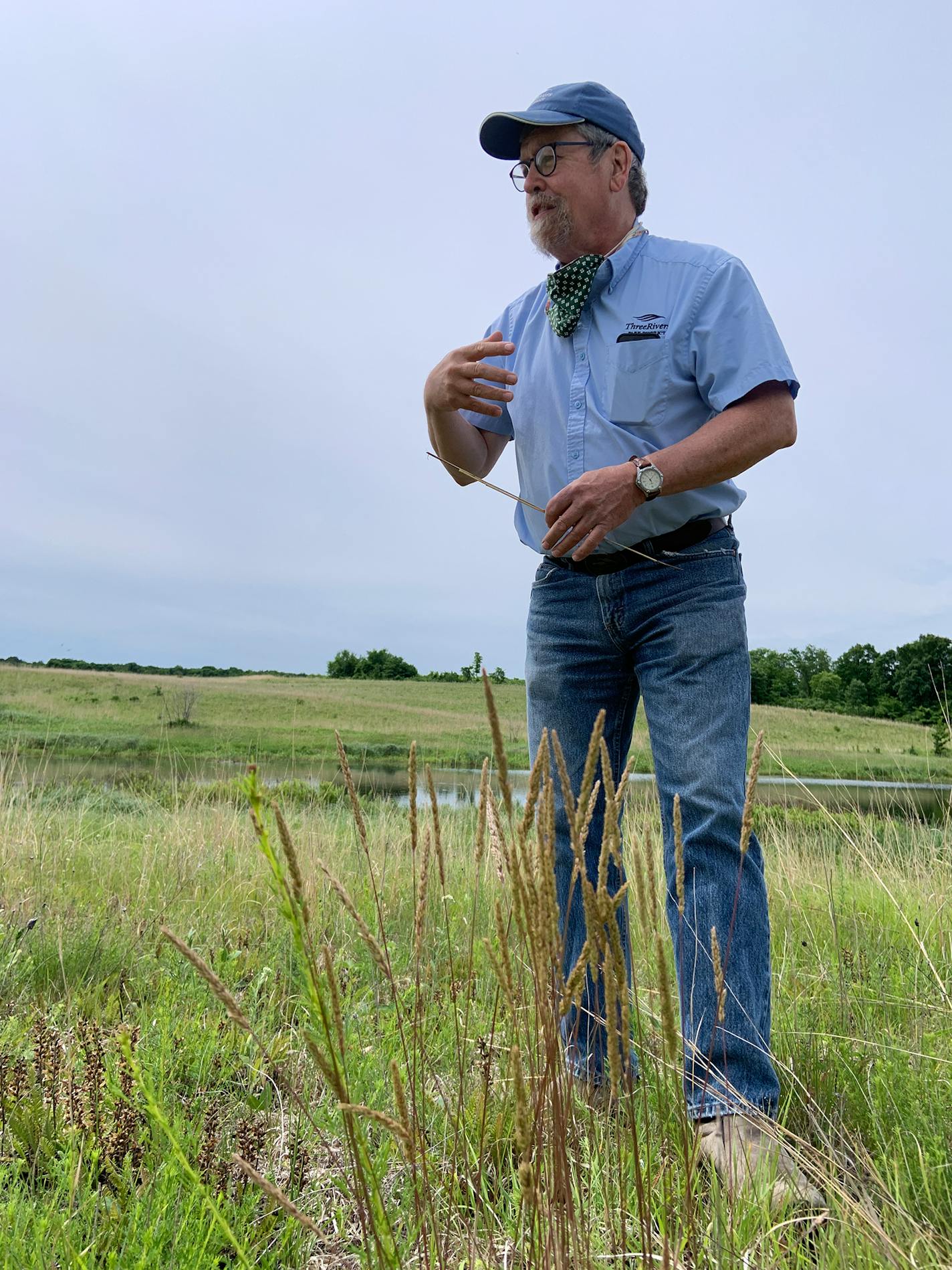 John Moriarty, senior wildlife manager at Three Rivers Parks District, talked about the prairie restoration work over decades at Crow Hassan Park Reserve between Rogers and St. Michael. "This isn't native prairie. We created this."