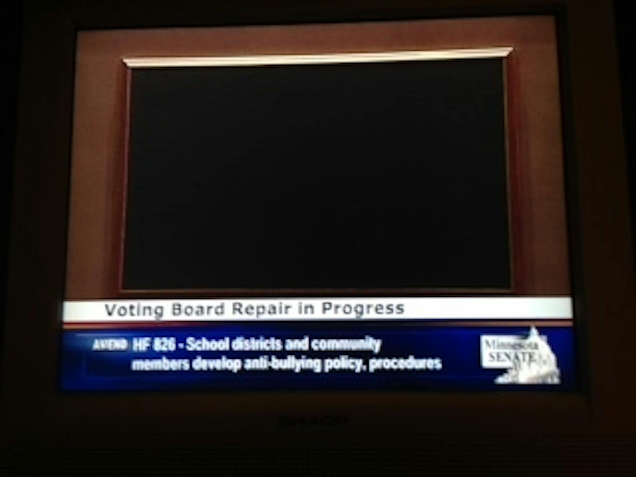 Senate voting board busted