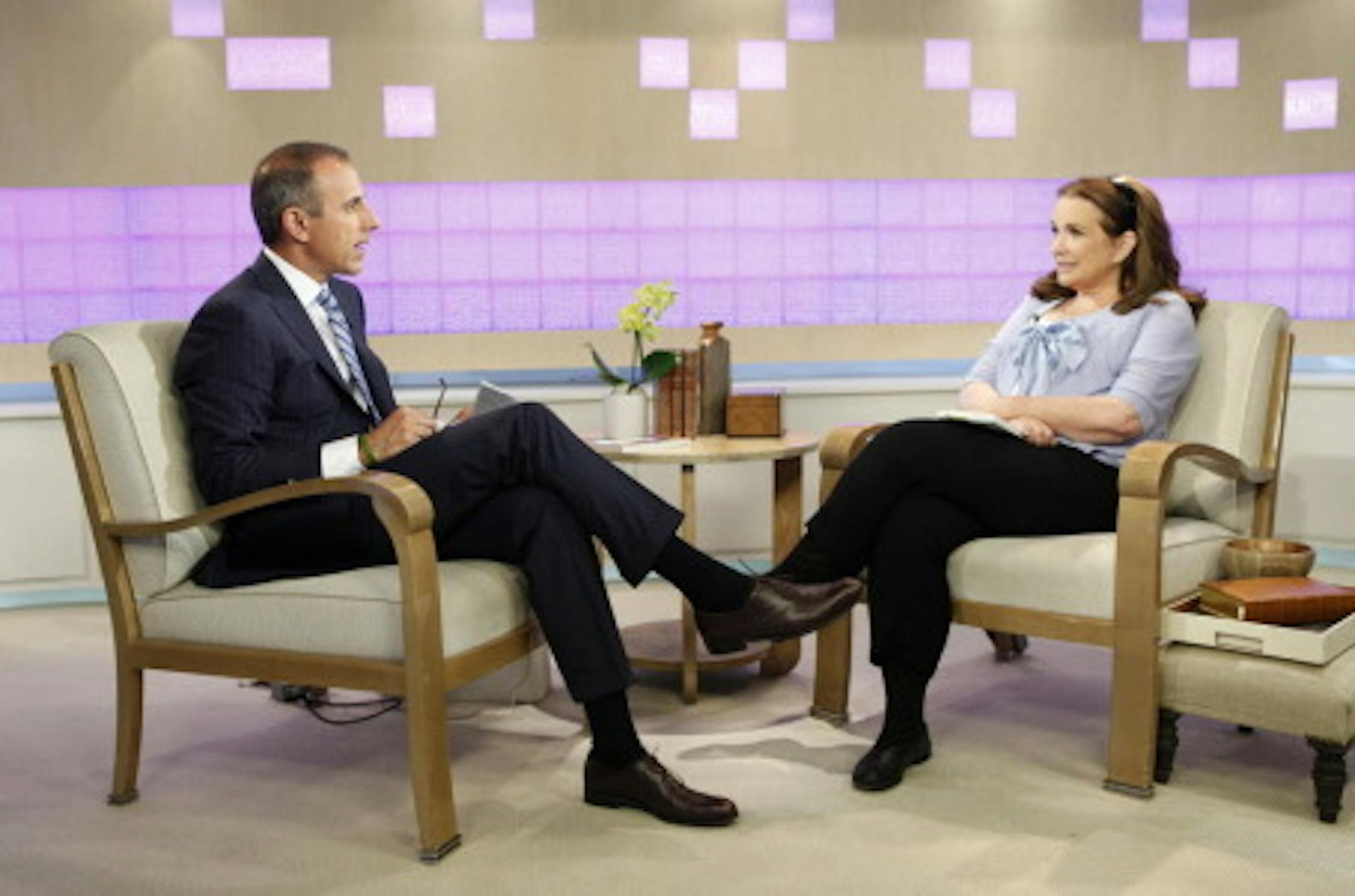 Matt Lauer and Elizabeth Edwards on the "Today" show.