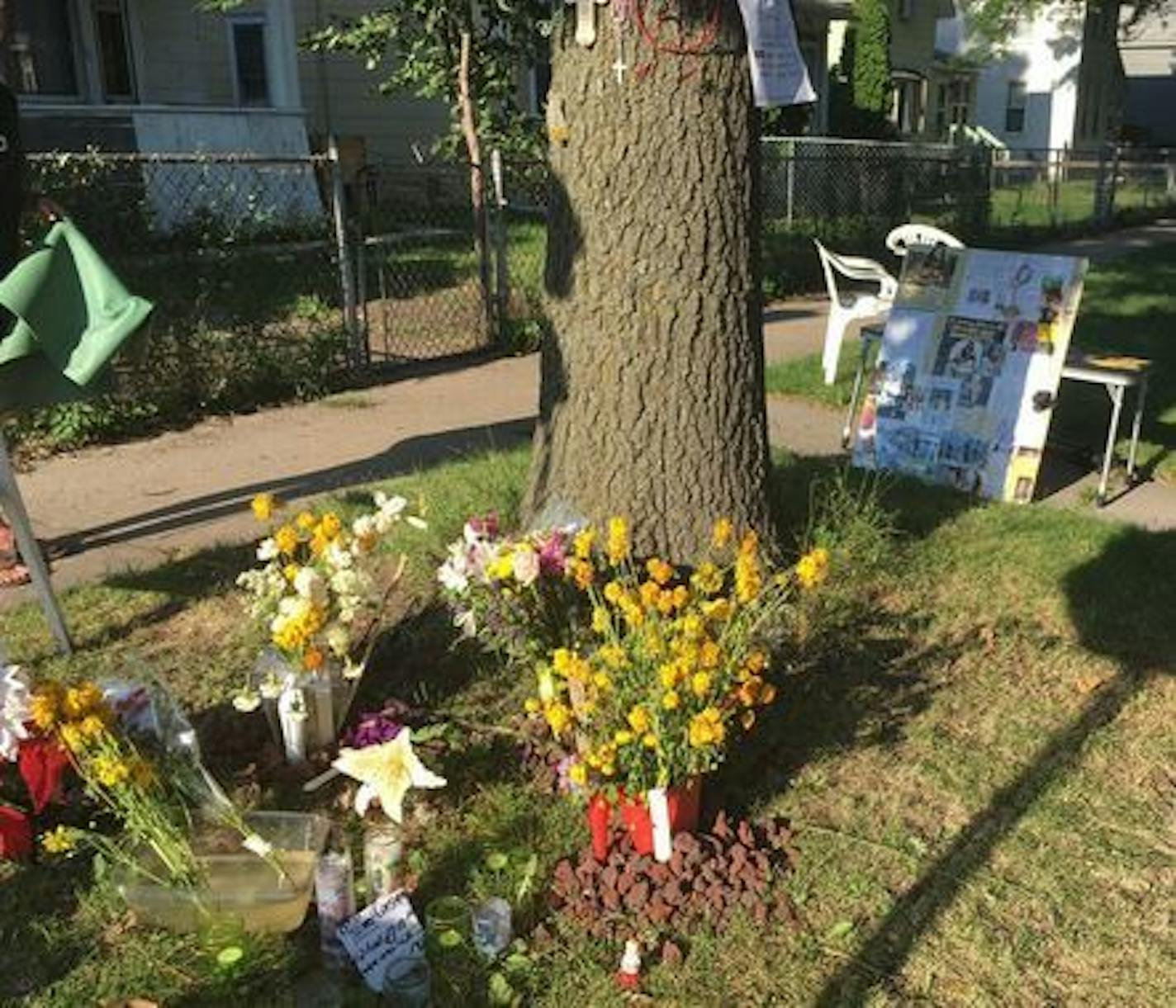 Friends and relatives of Kenneth J. Foster as well as residents of the Frogtown neighborhood where Foster died in a crash while riding a Metro Transit bus paid tribute to him Friday night in St. Paul.