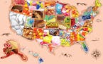 New map shows the best-selling Halloween candy in each state according to CandyStore.com