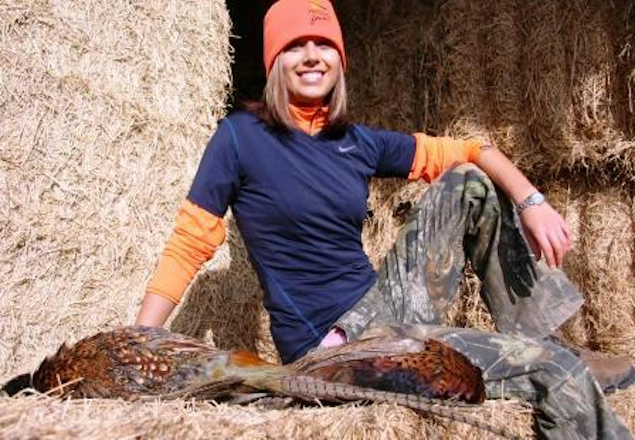 The author's sister, Dana, entered the exclusive club of pheasant hunters when she harvested her first bird this season.