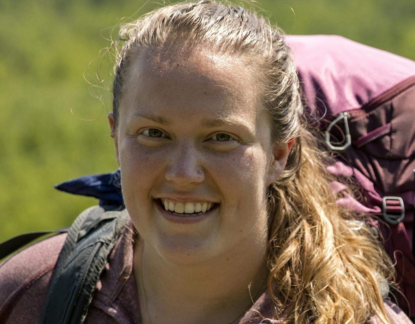 Day-7 - "People of the Trail" - Sasha Ryan, 25 of Maplewood, stands on Wolf Rock on a 23 day solo thru hike. ] Superior Hiking Trail.
BRIAN PETERSON &#x2022; brian.peterson@startribune.com
Superior Hiking Trail, MN 06/08/2018