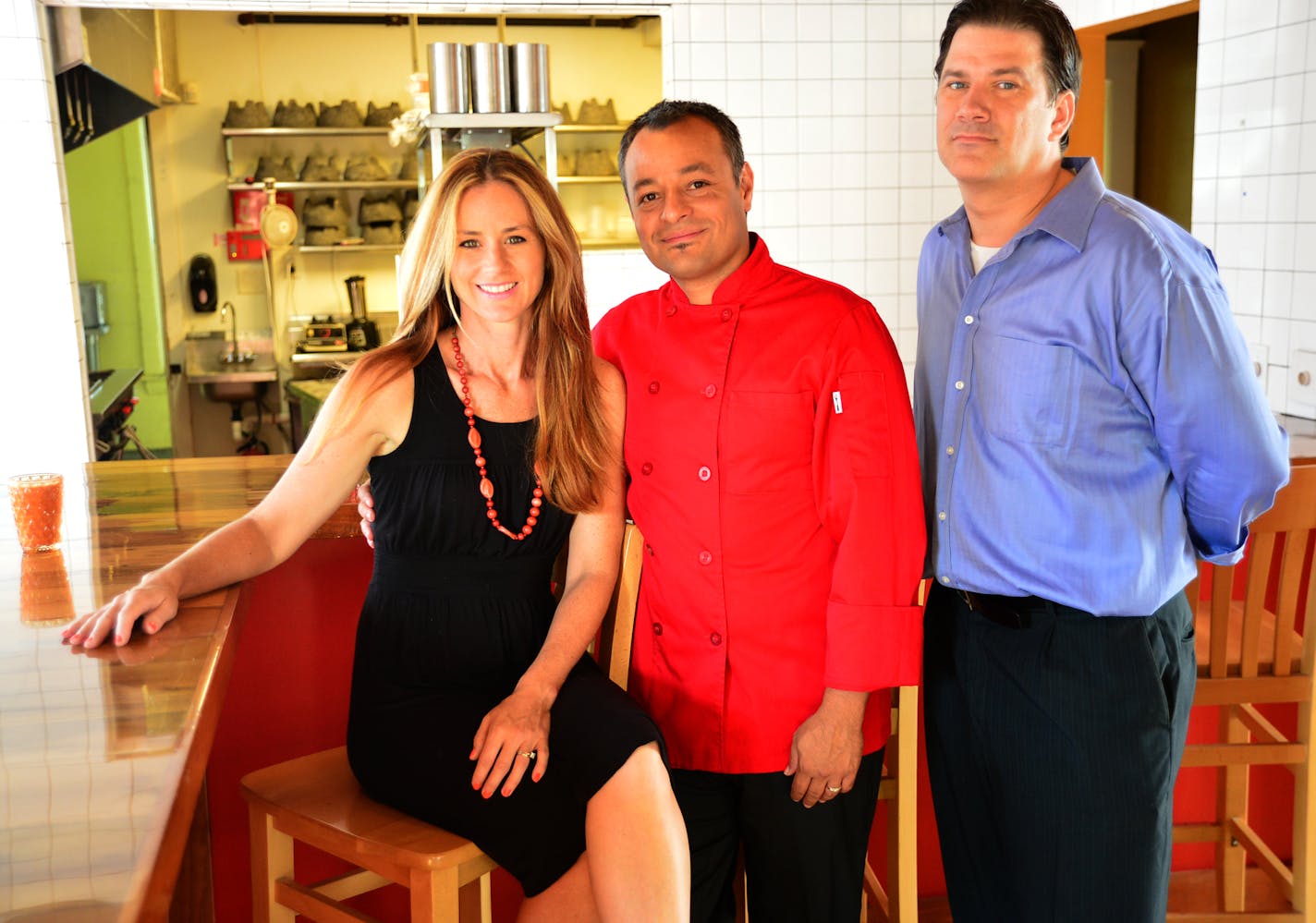 The former Birdhouse location is reopening as Nico's Taco and Tequila Bar at 2516 Hennepin Av. S. left to right Jenna Victoria, Alejandro Victoria and Tim Ross pose for this portrait on Tuesday September 3, 2013, ] Richard.Sennott@startribune.com Richard Sennott/Star Tribune Minneapolis Minnesota Tuesday 9/3/13) ** (cq)