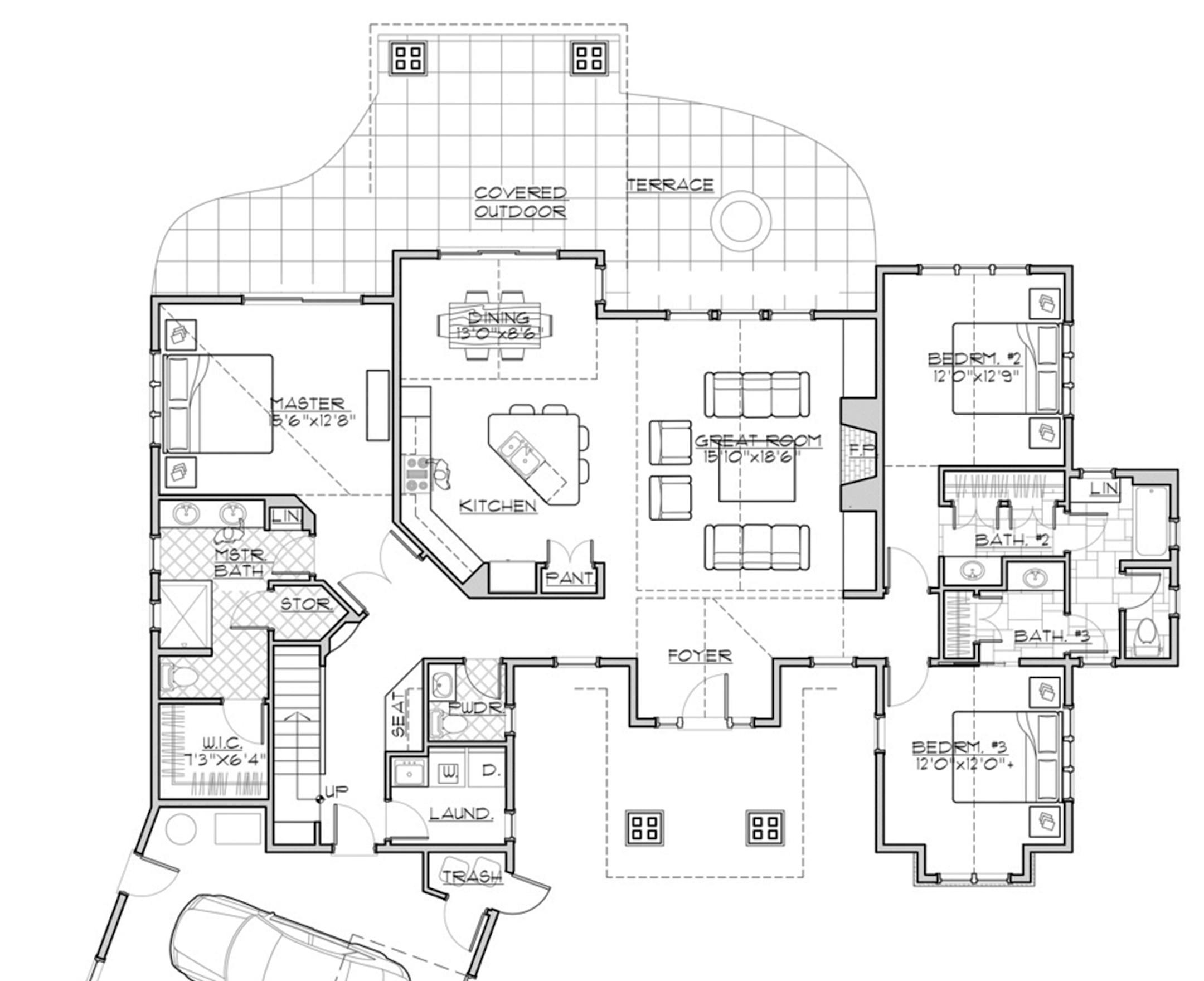 Home plan: Rustic Details with a Contemporary Layout