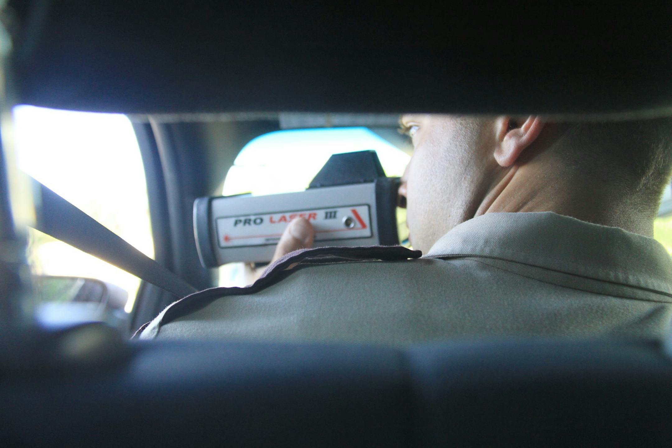 A State Trooper watches for speeders. ORG XMIT: KmECLyht3tHHNLj0xQYA