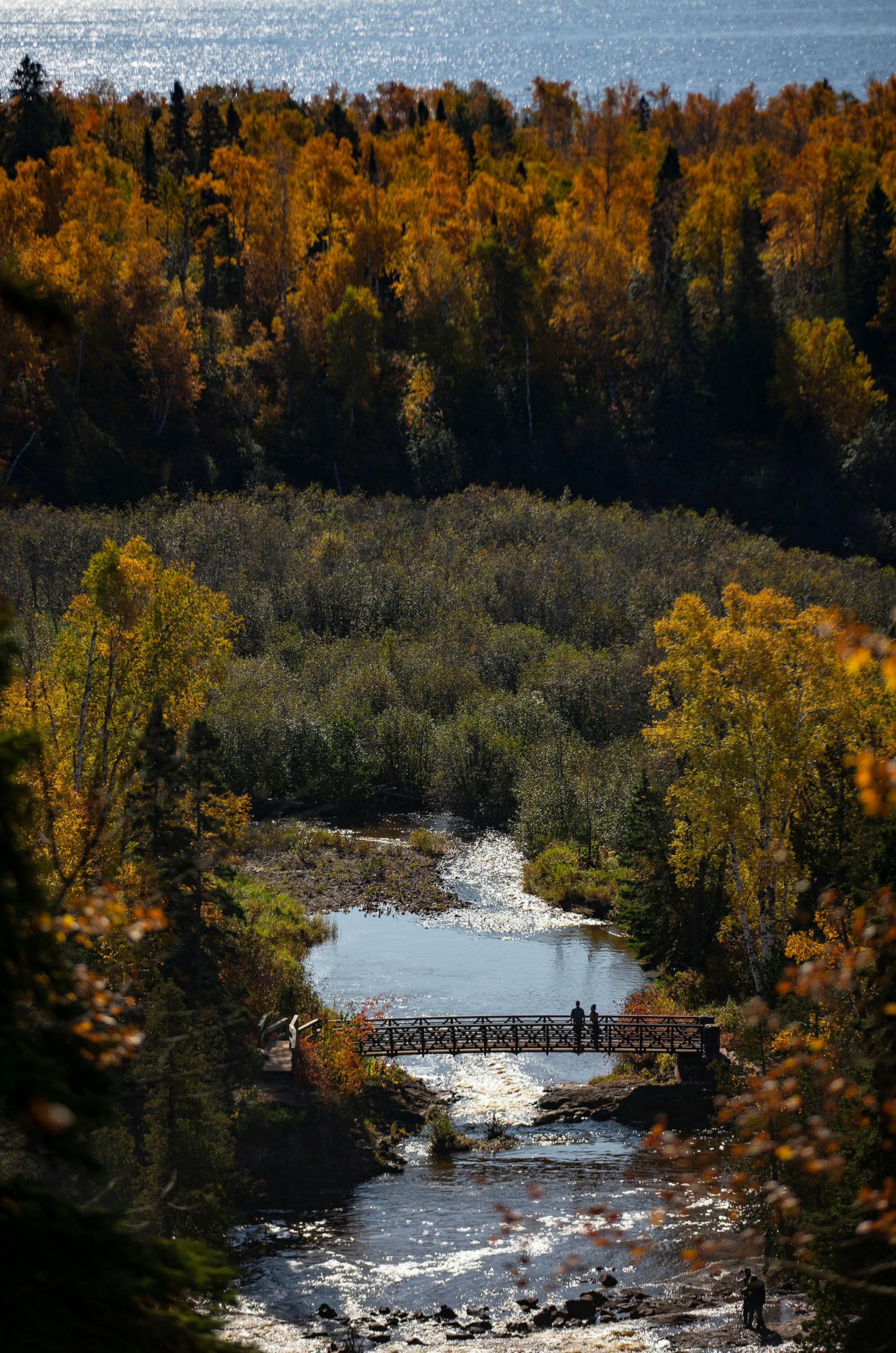 Fall colors in Gooseberry Falls State Park in October 2019.