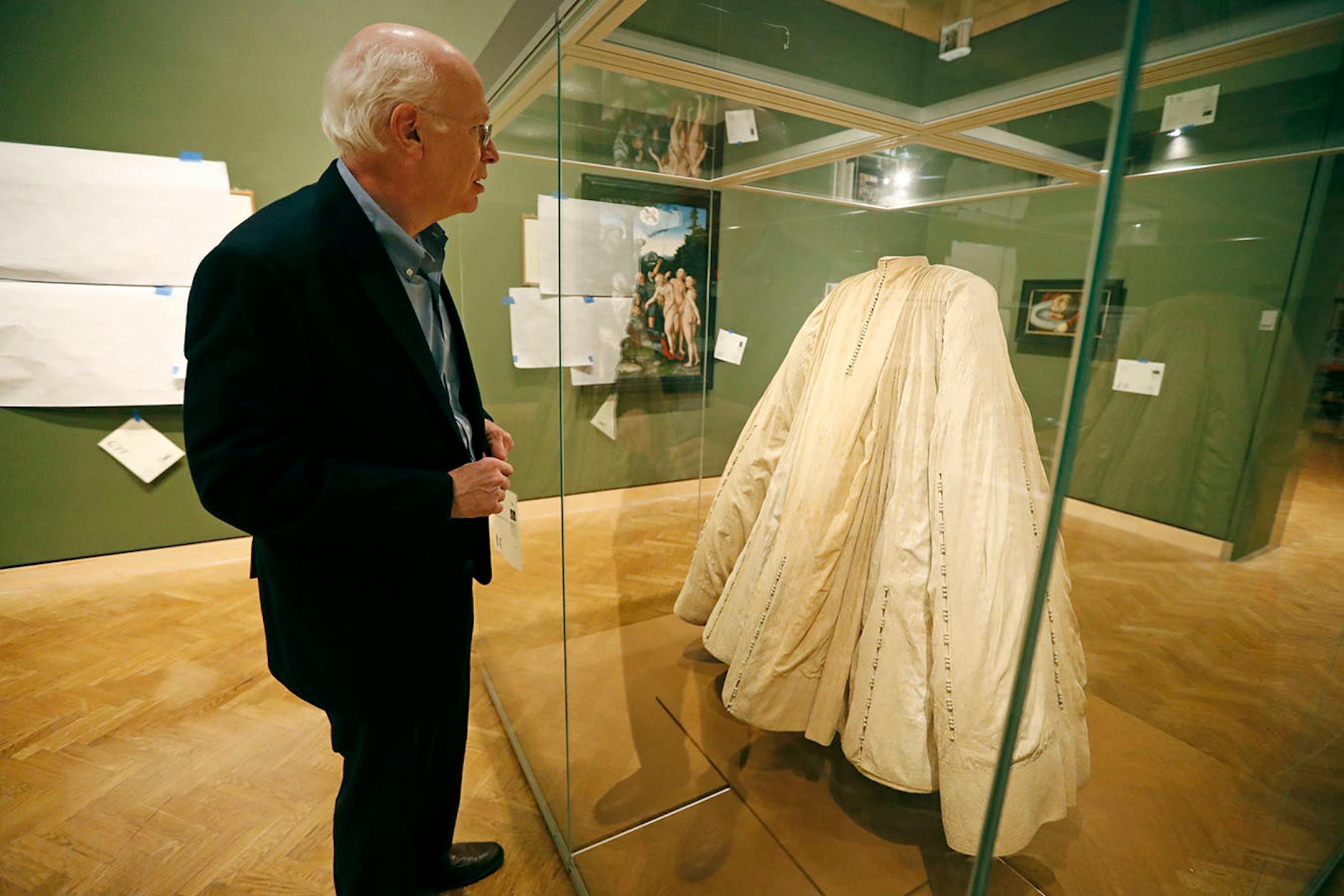 MIA museum's curator Tom Rassieur looked at a Maximillian's pilgrimage robe from the 15th century at The Minneapolis Institute of Art Thursday October 20, 2016 in Minneapolis, MN. ] First exhibition marking 500th anniversary of Martin Luther's "Ninety-Five Theses" opens at the Minneapolis Institute of Art October 30. Jerry Holt / jerry. Holt@Startribune.com