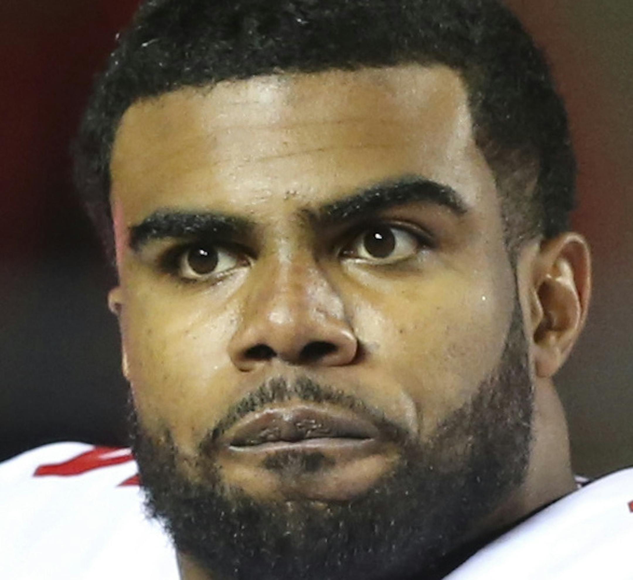 Ohio State running back Ezekiel Elliott (15) walks off the field during an NCAA college football game against Rutgers Saturday, Oct. 24, 2015, in Piscataway, N.J. (AP Photo/Mel Evans) ORG XMIT: OTKME120
