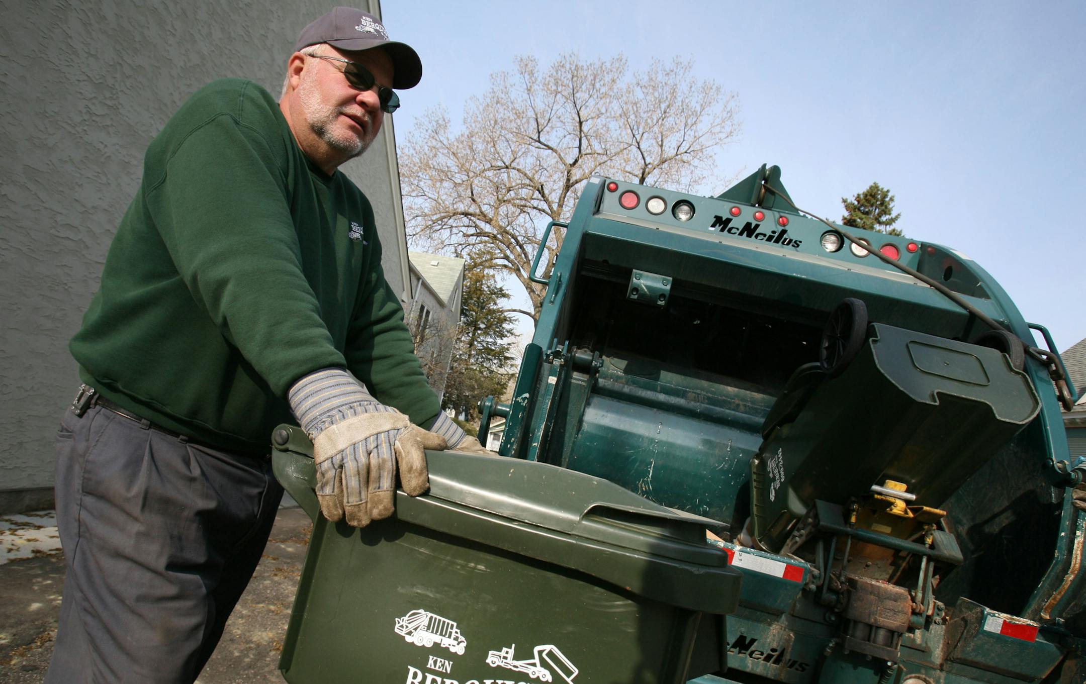 KYNDELL HARKNESS ï kharkness@startribune.com Jim Berquist, pictured here in 2008, is one of many trash haulers in St. Paul who would be impacted by the city's switch to organized trash collection.
