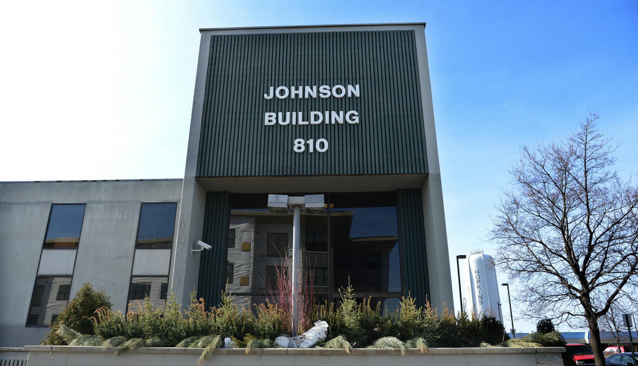 The plans as they are developing are to use the grant money to acquire The Johnson Building, a kind of nondescript 1970's office-warehouse building, and tear it down, replacing it with the P&R and a hotel. This would serve as a "gateway" from the light rail to Hopkins' Main street businesses ]. Richard.Sennott@startribune.com Richard Sennott/Star Tribune Hopkins Minn. Wednesday 4/92014) ** (cq)