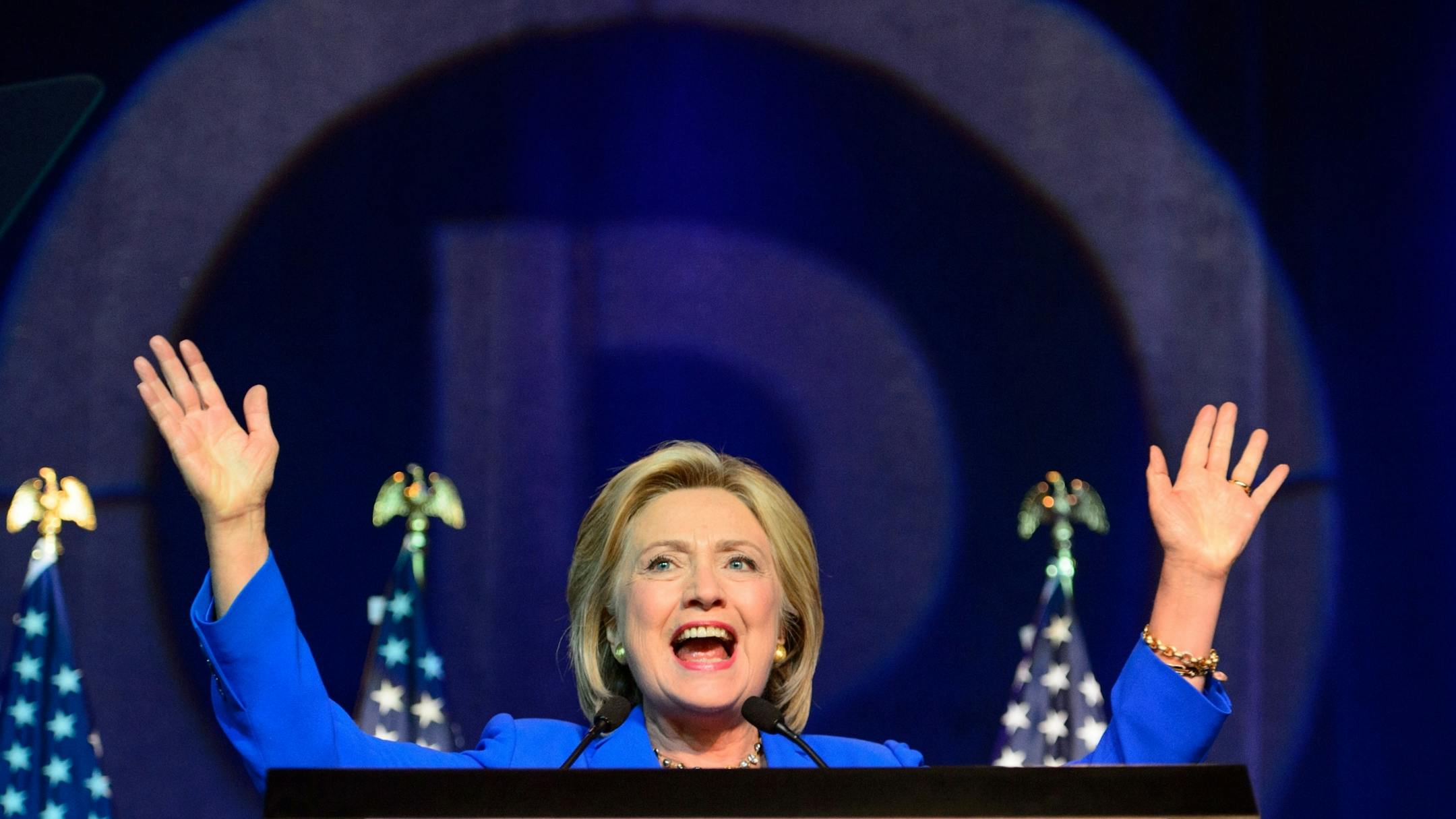 Former Secretary of State Hillary Clinton spoke to the DNC summer meeting in Minneapolis.