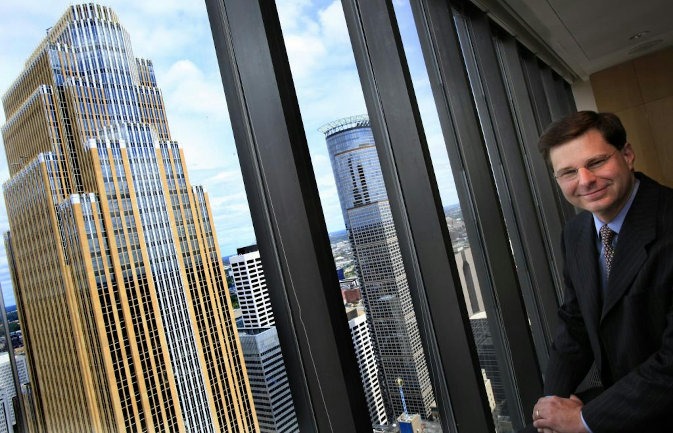Tim Welsh at his office on the 38th floor of the IDS Center in Minneapolis, MN is a McKinsey & Company consultant. May 30, 2012.