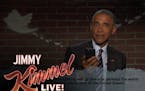 President Obama reads "Mean Tweets" on "JImmy Kimmel Live."