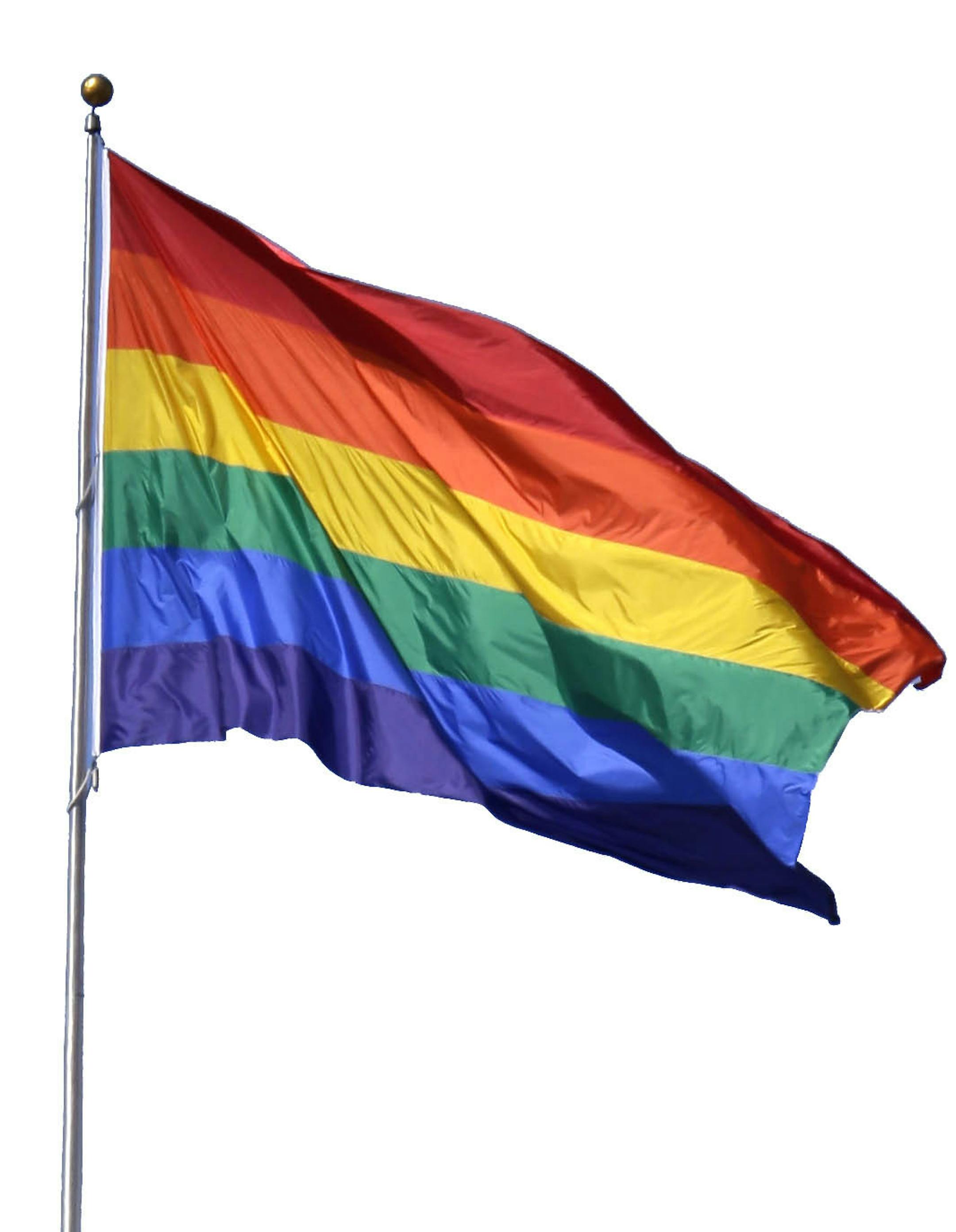 A giant rainbow "Pride Flag" flutters atop the Starbucks headquarters in celebration of Gay Pride Week Tuesday, June 24, 2014, in Seattle. The 38- by 19-foot, custom-made flag will remain on the building through this weekend‚Äôs Seattle Pride Parade. Seattle Pride, the Northwest‚Äôs LGBTQ rights movement, is marking its 40th anniversary Sunday, June 29. (AP Photo/Elaine Thompson) ORG XMIT: MIN2014062514032355