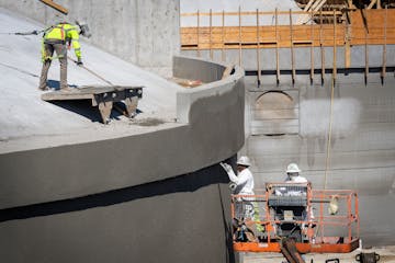 New clarifiers were under construction in September at the St. Paul Regional Water Services McCarrons water treatment plant in Maplewood.