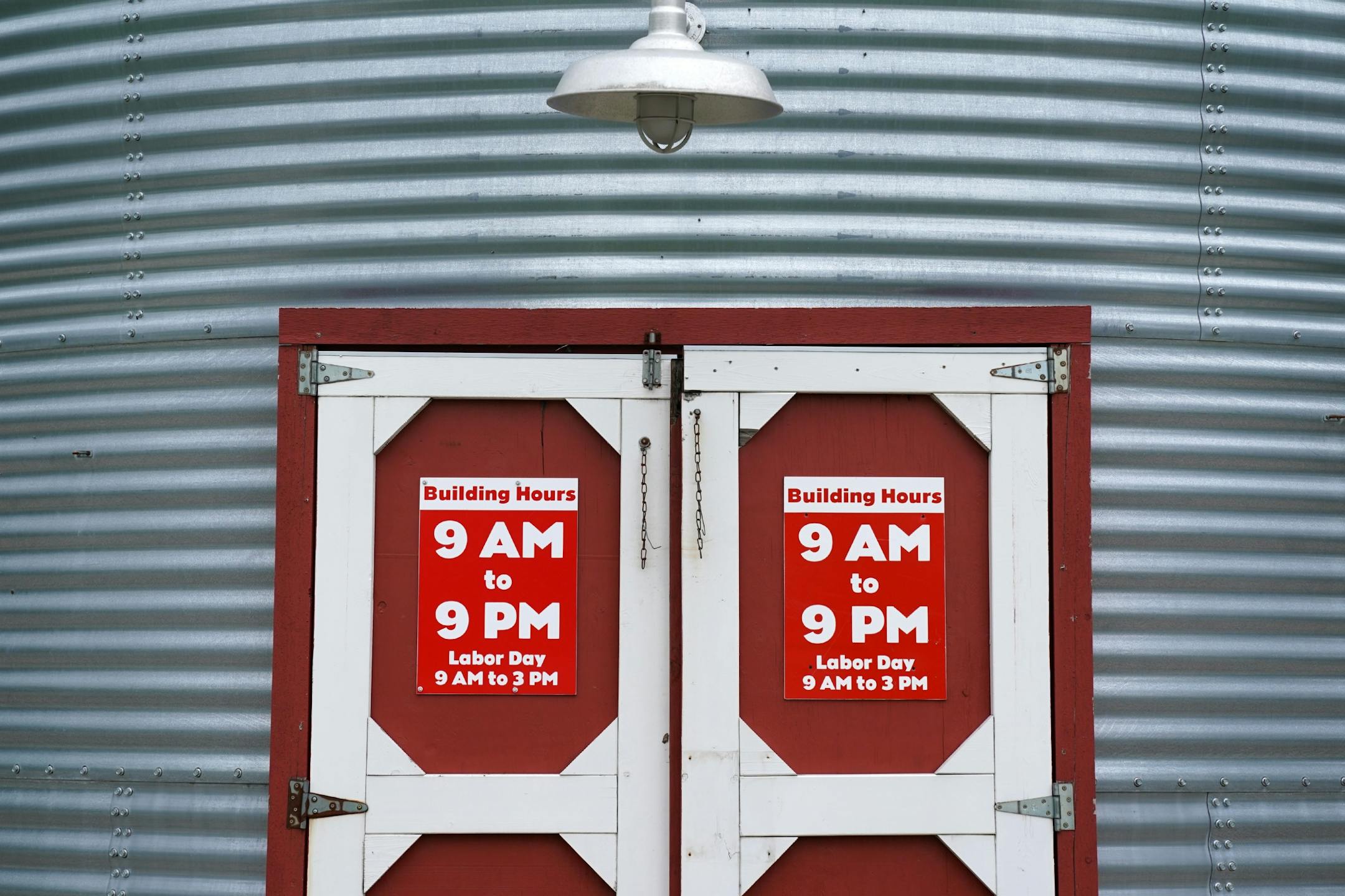 Signs announced the hours for the Miracle of Life Center Thursday.