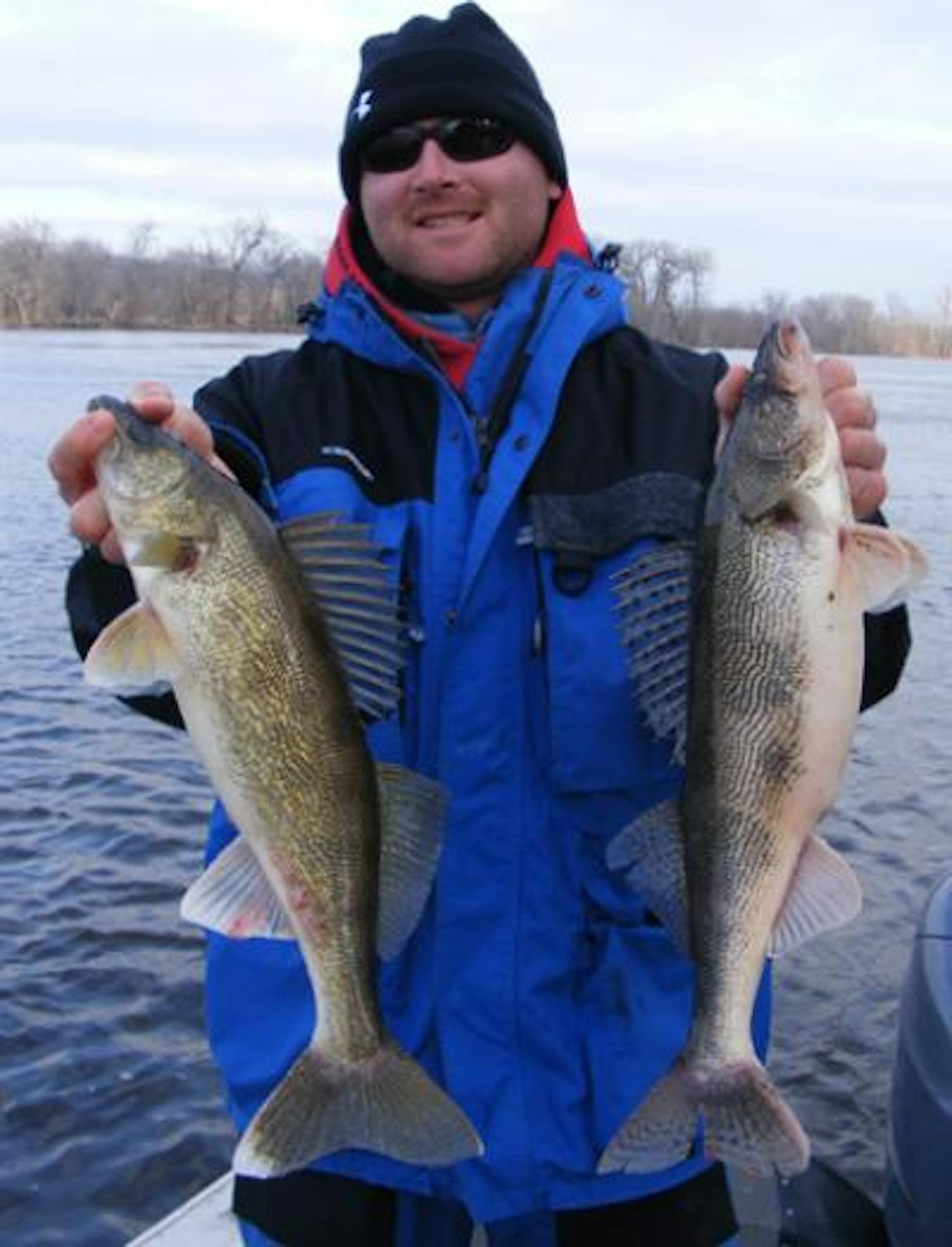 Tony Scully with a double on a guided trip with guide Dustin Stewart