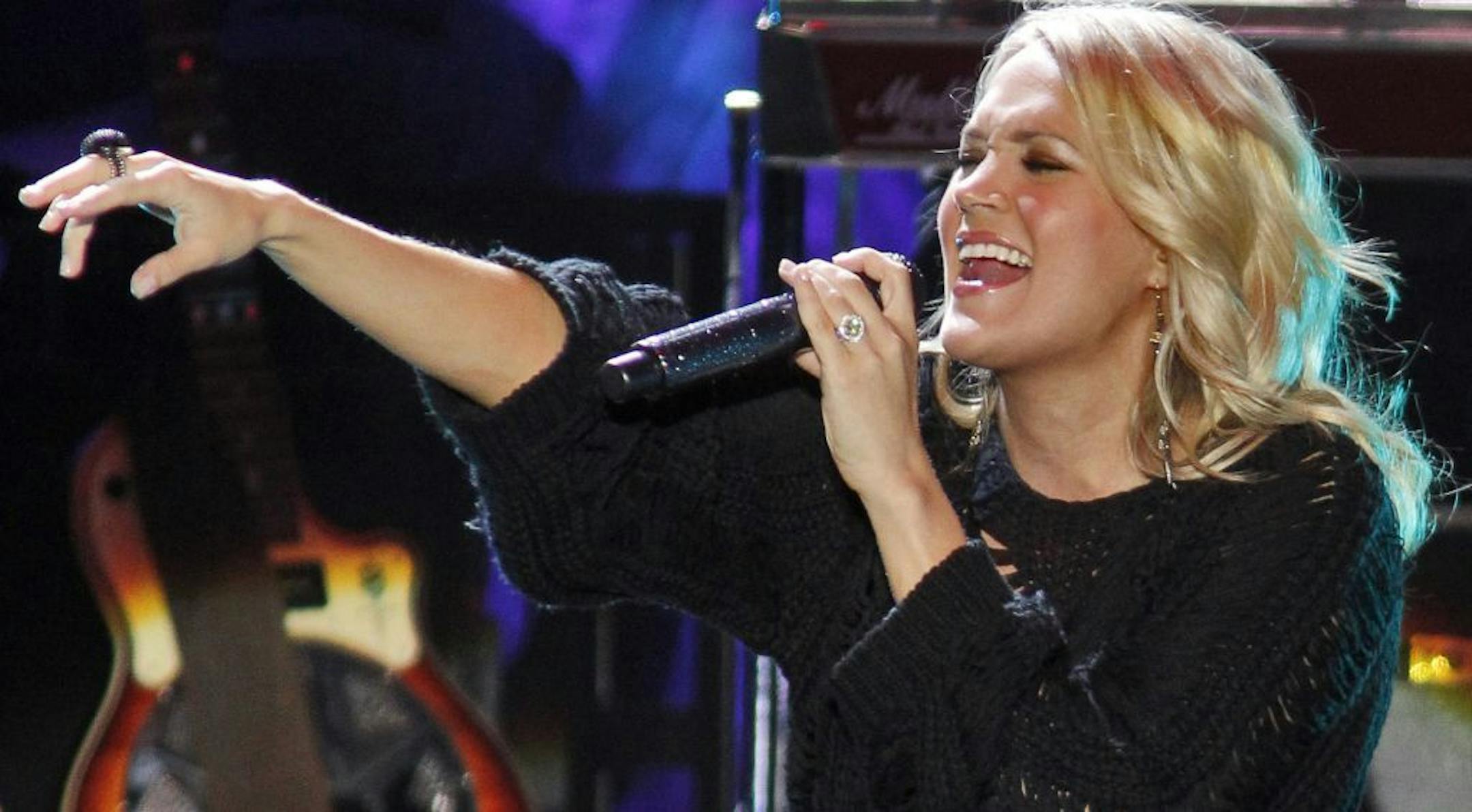 Carrie Underwood in sang Saturday at Mystic Lake casino in Prior Lake.
