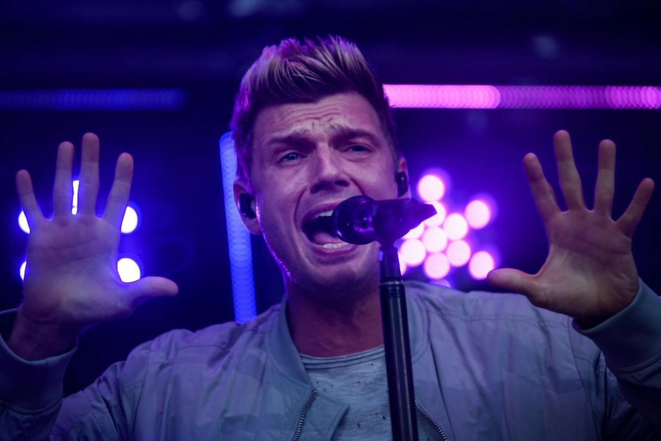 Nick Carter, with the Backstreet Boys, performed Saturday night at Target Field.
