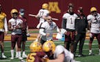 Gophers coach P.J. Fleck during spring practice