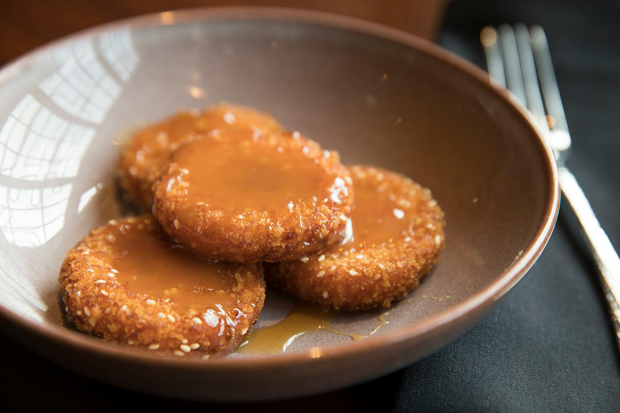 Sweet potato cakes at Jun.