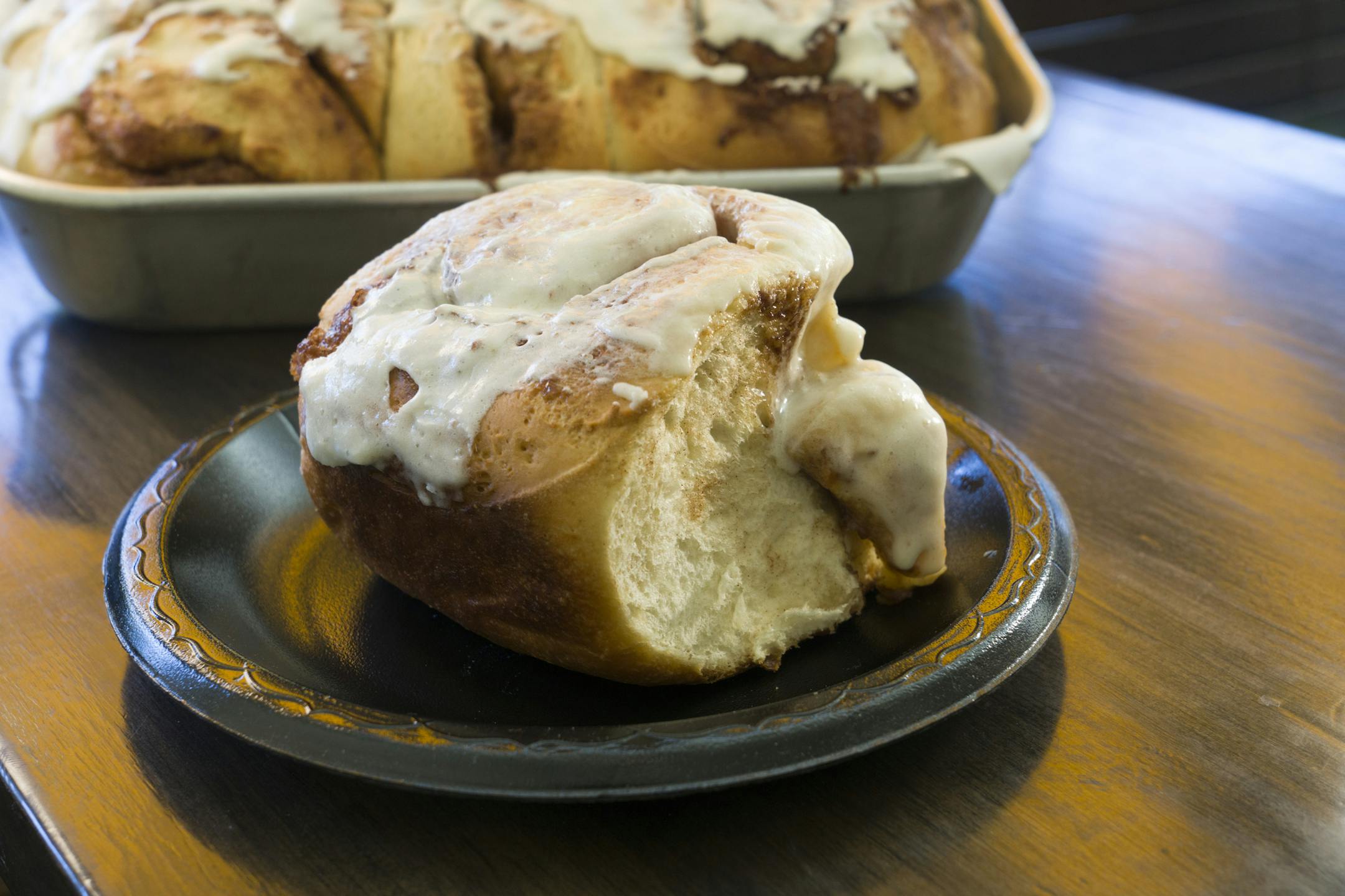 These giant rolls can come from your oven, too; the bakery makes them frozen to order.