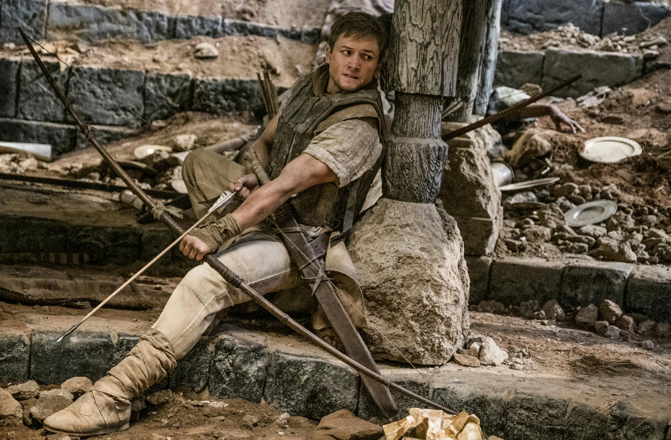 Taron Egerton stars as ‘Robin Hood’ in ROBIN HOOD. Photo by: Larry Horricks.