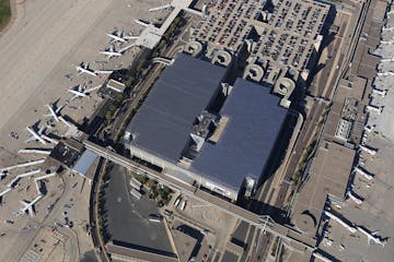 Photo provided by MAC - attached an aerial photo of the ramps showing where the arrays are located at MSP International airport