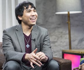 Minnetonka chess Grandmaster Wesley So, 23, of Minnetonka, Minn., laughs while being interviewed for a live-streaming broadcast after winning the U.S.
