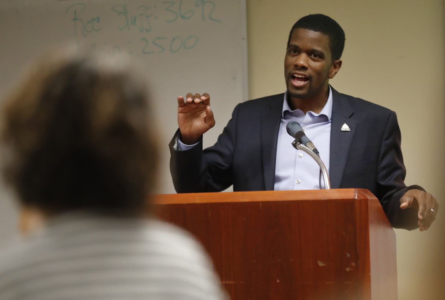 St. Paul Mayor Melvin Carter as he addressed a recent summit put on by the St. Paul's Police Civilian Internal Affairs Review Commission.