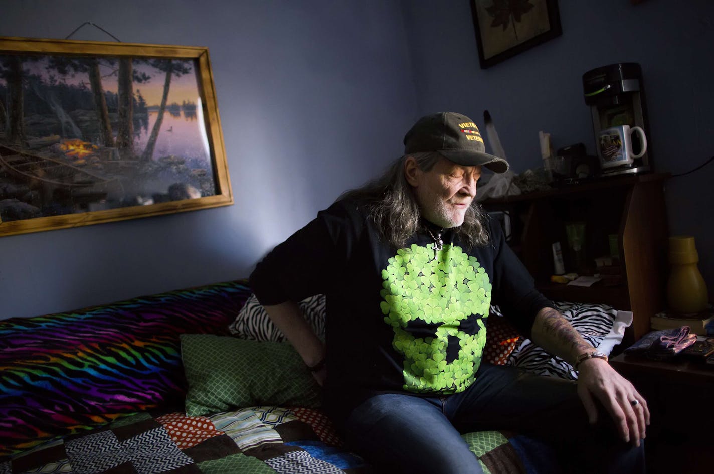 Joseph Simenstad in his room at the Eagle's Healing Nest in Sauk Centre.